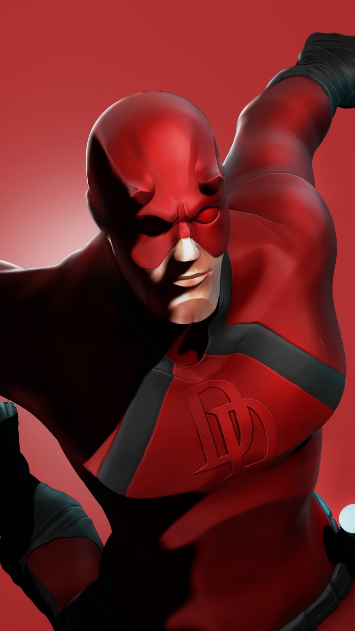 Обои минималистский Сорвиголова, смельчак, минимализм, арт, супергерой в разрешении 720x1280