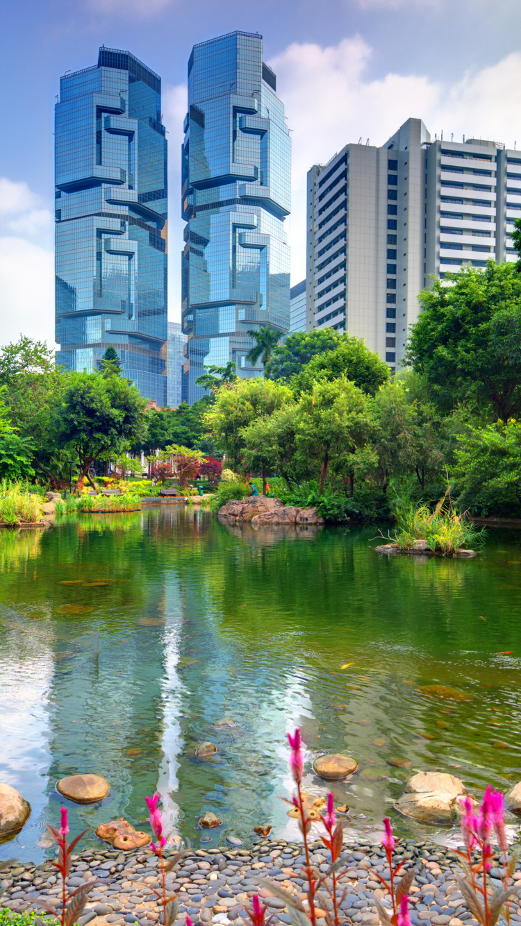 Обои природа, парк, парк развлечений, пик Виктория, городской парк в разрешении 750x1334