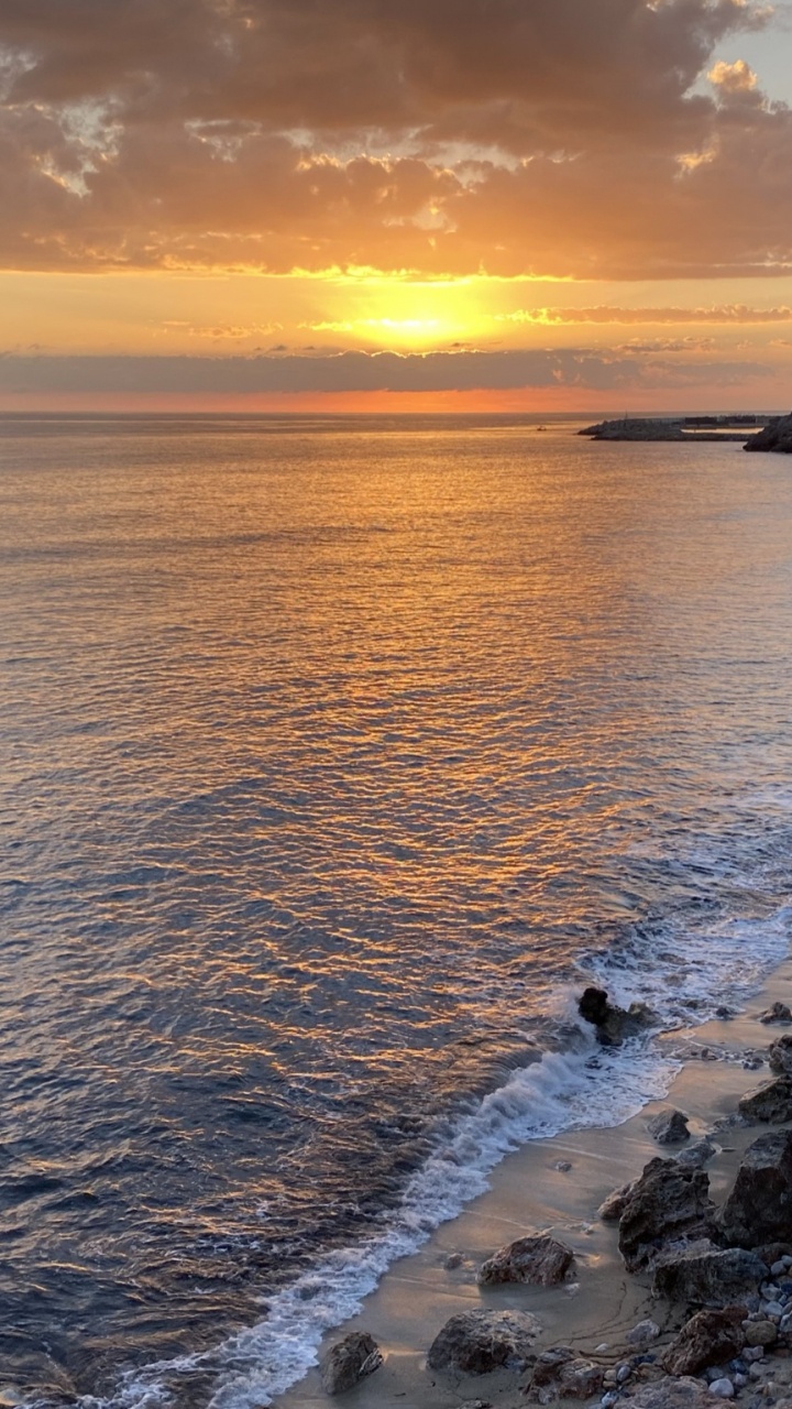 Обои побережье, вода, облако, гидроресурсы, экорегион в разрешении 720x1280