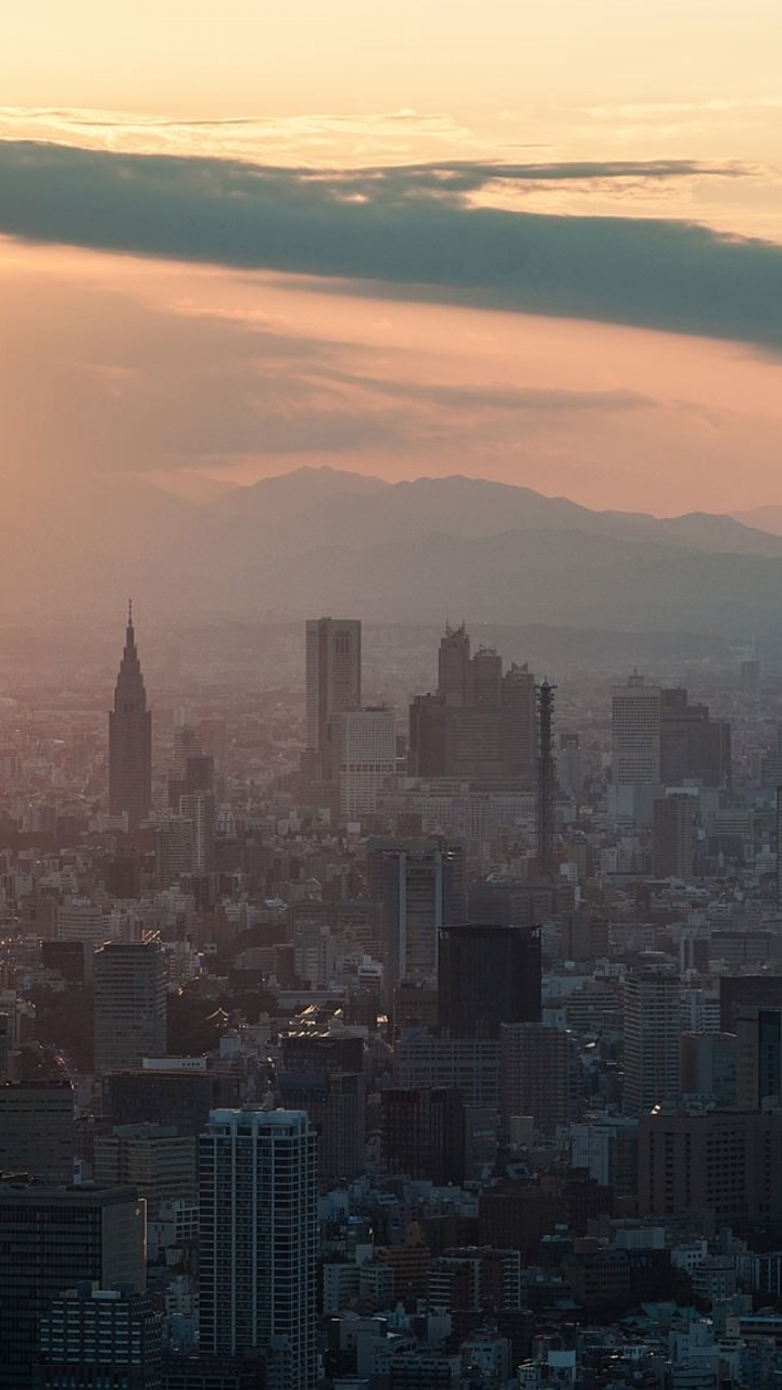 Обои городской пейзаж, Токио, небоскреб, метрополия, город в разрешении 720x1280