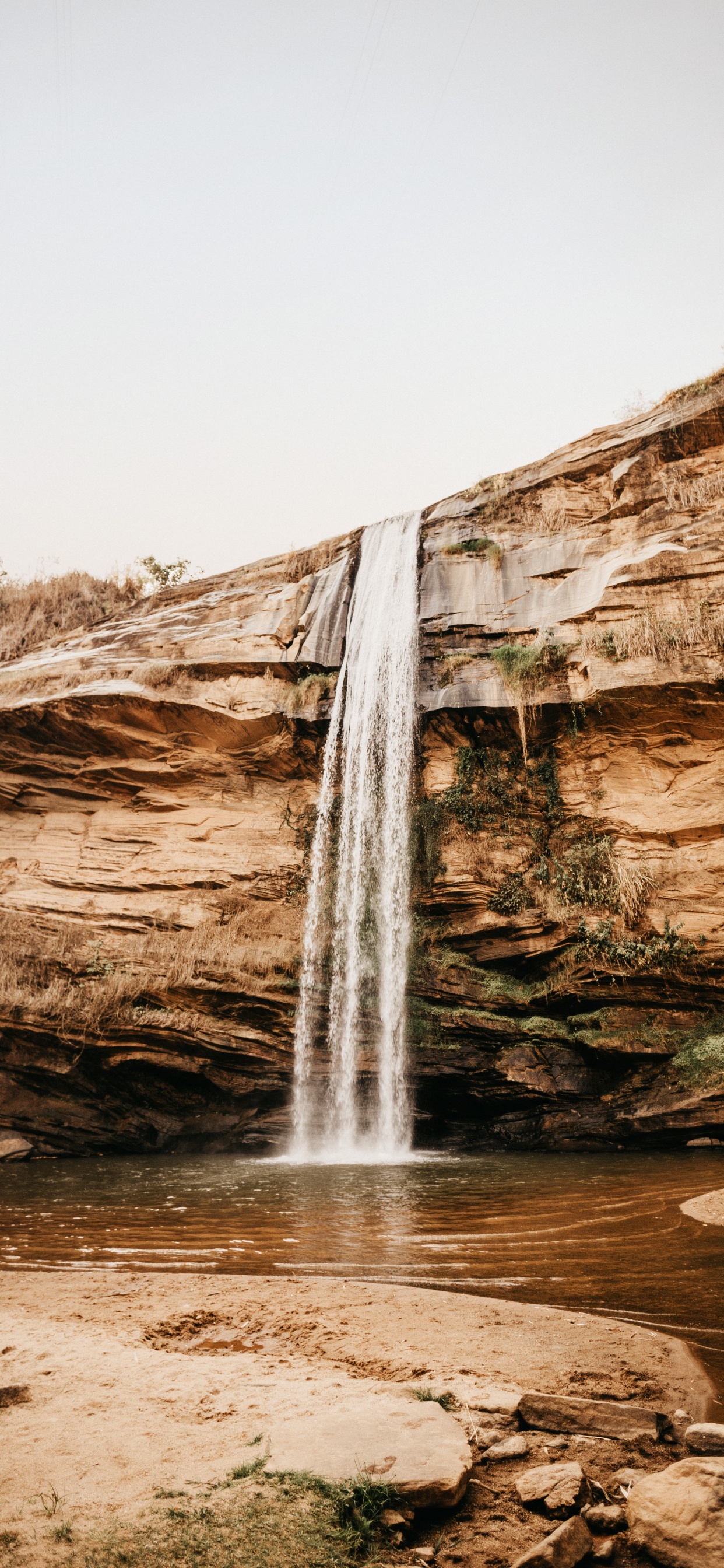 Обои вода, водопад, природа, гидроресурсы, природный ландшафт в разрешении 1242x2688