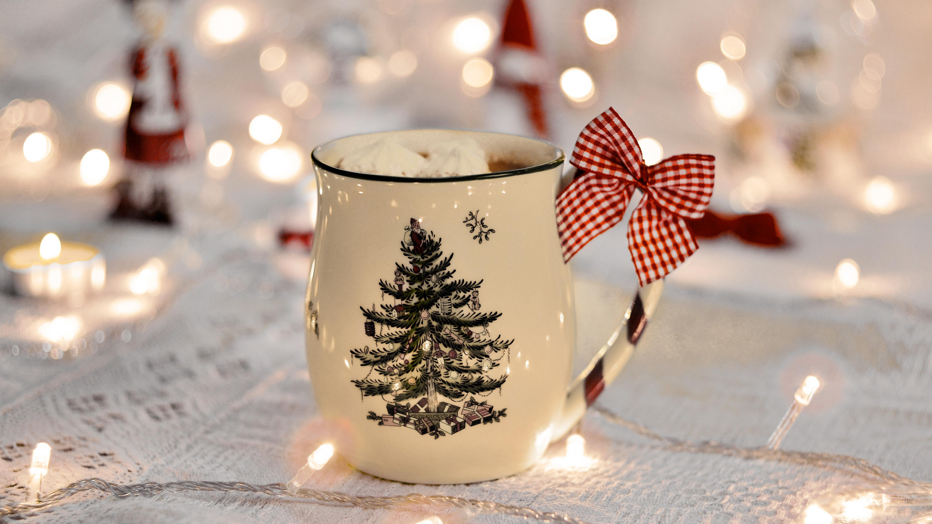 Обои Рождественский день, праздник, Новый год, свеча, Рождество в разрешении 1920x1080