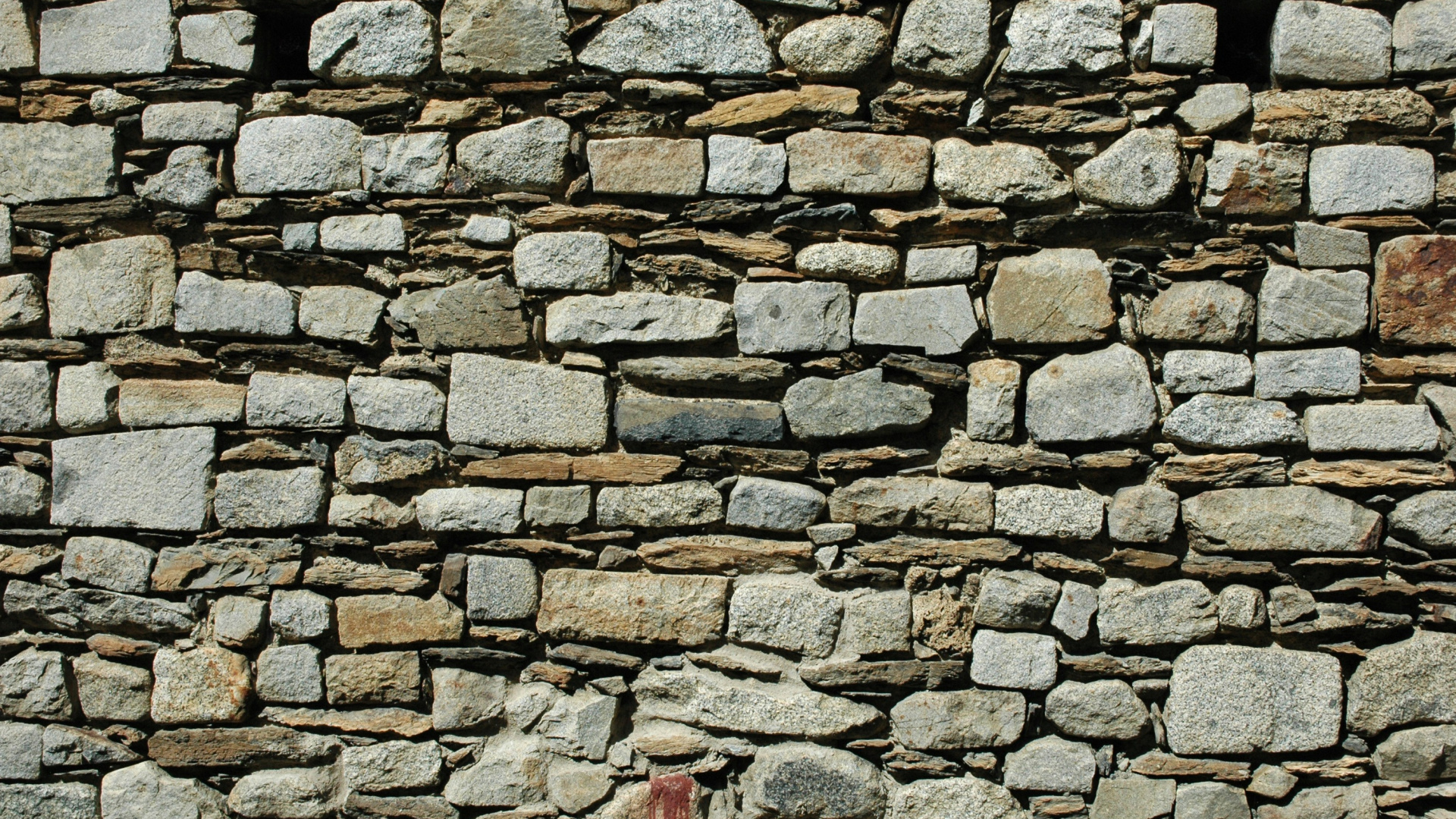 Обои камень, каменная стена, стена, кирпич, наложение текстуры в разрешении 1920x1080