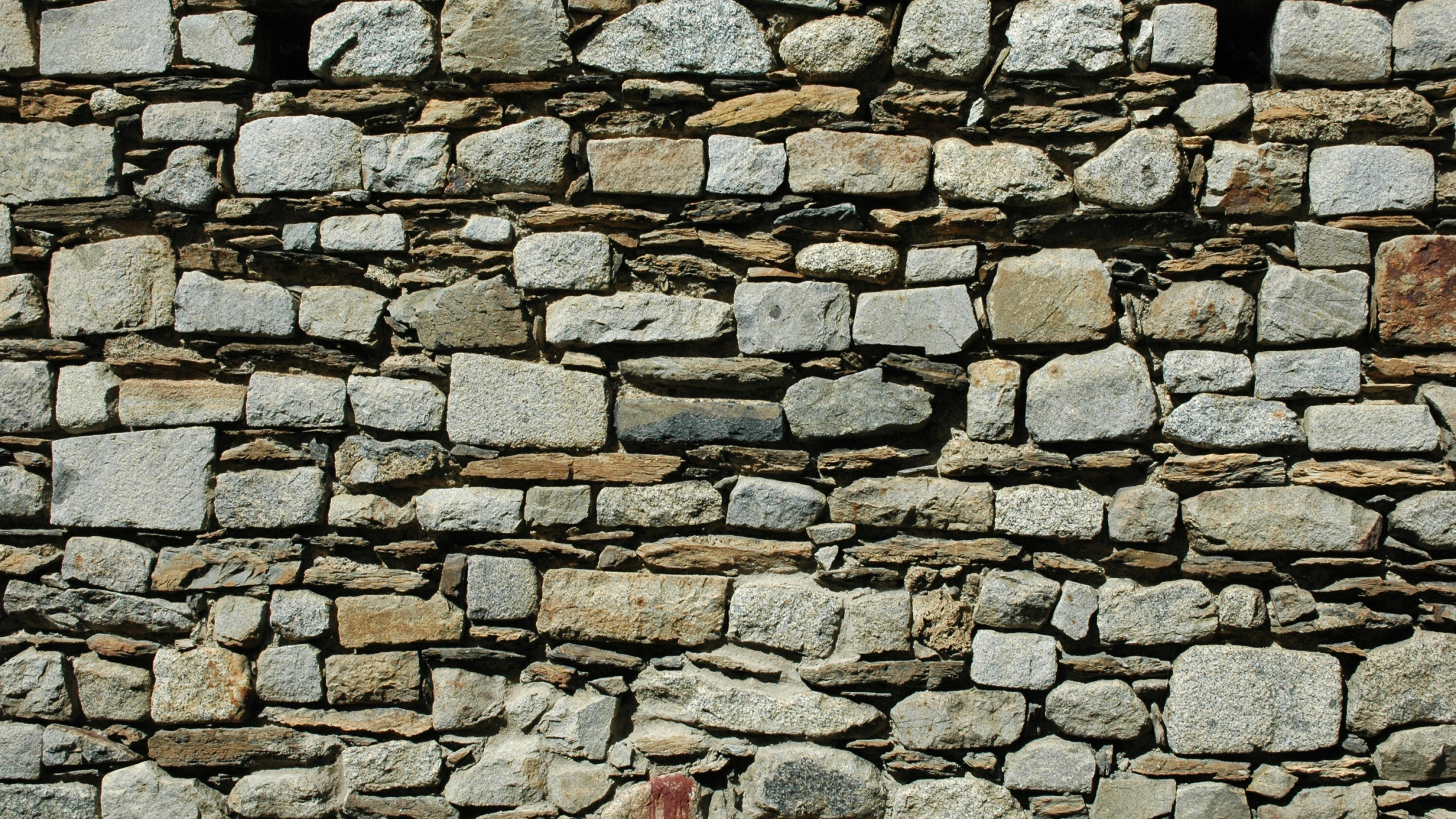 Обои камень, каменная стена, стена, кирпич, наложение текстуры в разрешении 2560x1440