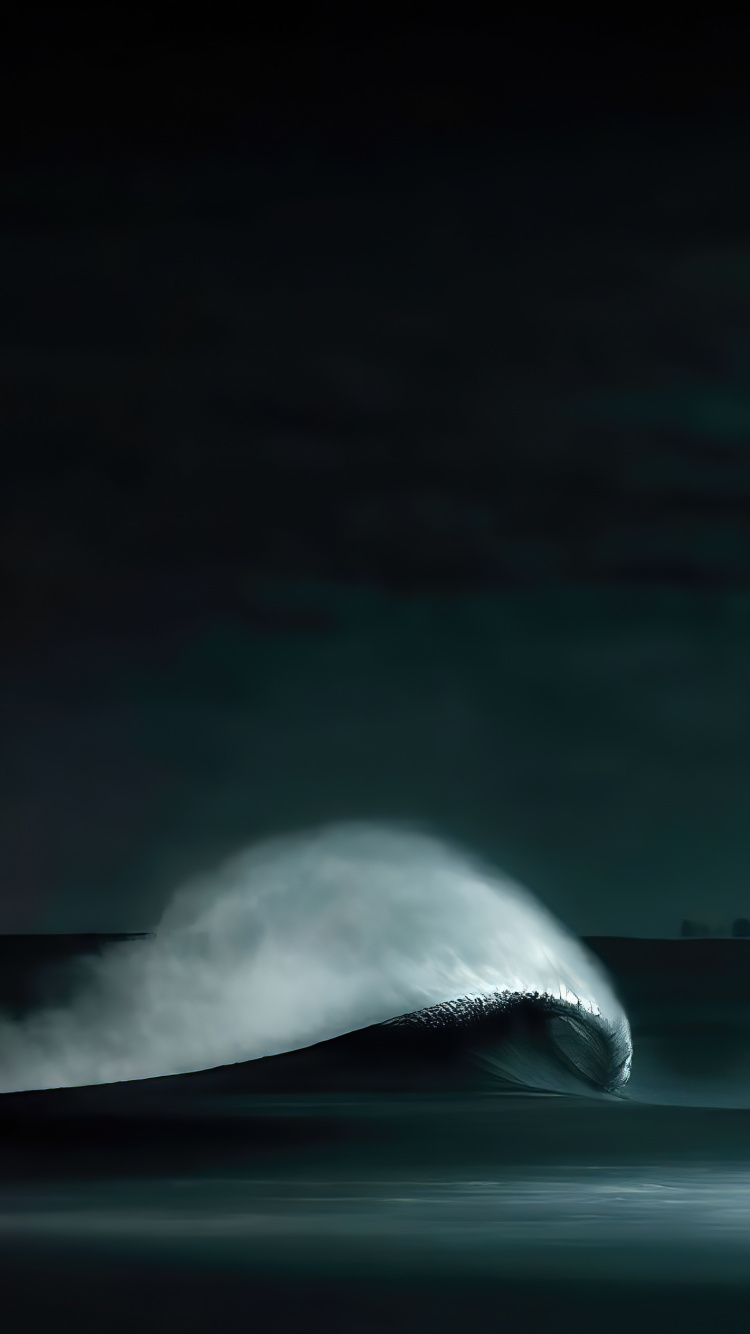 Обои атмосфера, вода, жидкий, капюшон, ветровая волна в разрешении 750x1334