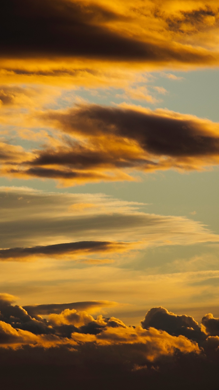 Обои закат, послесвечение, облако, дневное время, атмосфера в разрешении 720x1280