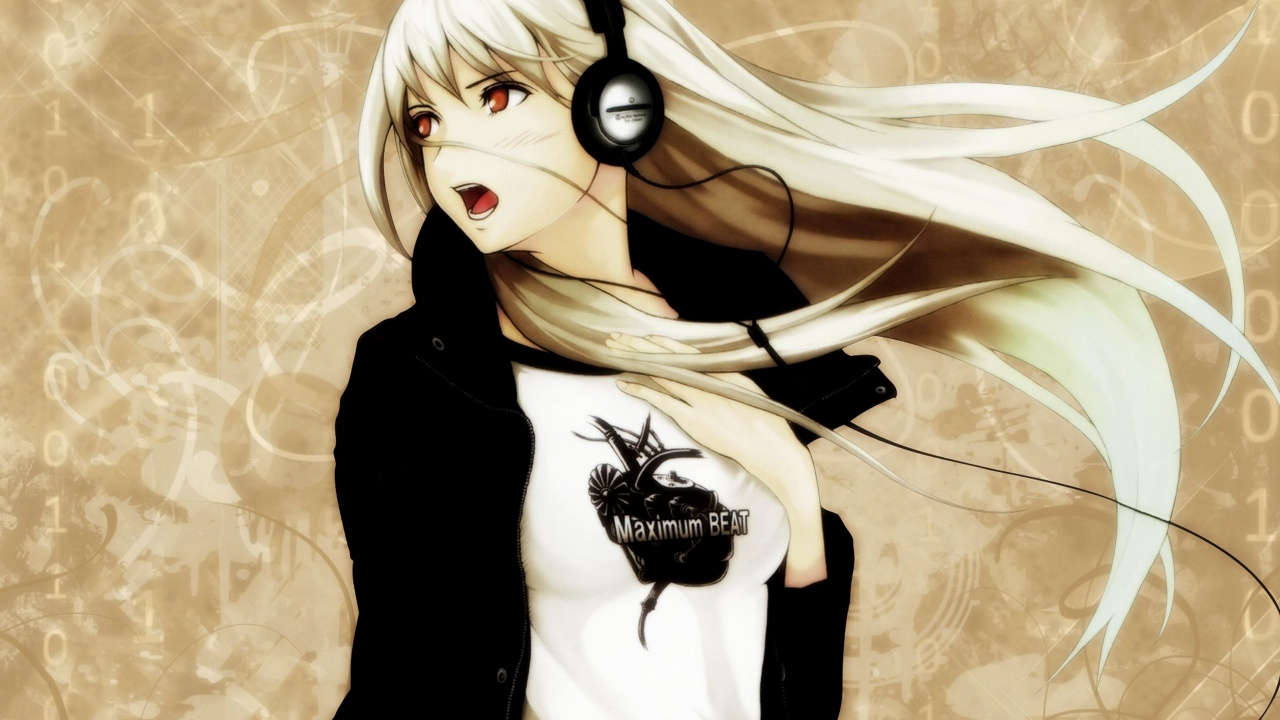 Обои аниме, иллюстрация, мультфильм, длинные волосы, монохромный в разрешении 1280x720