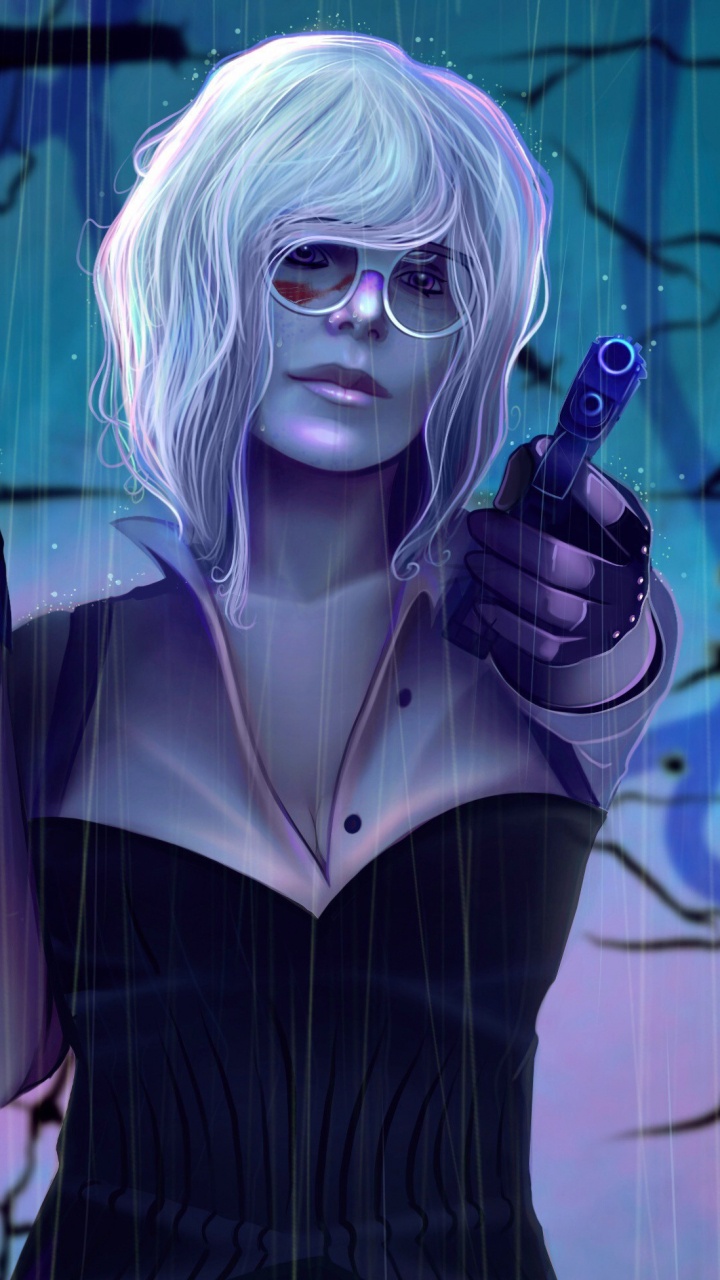 Обои Атомная Блондинка, пурпур, Фиолетовый, арт, иллюстрация в разрешении 720x1280