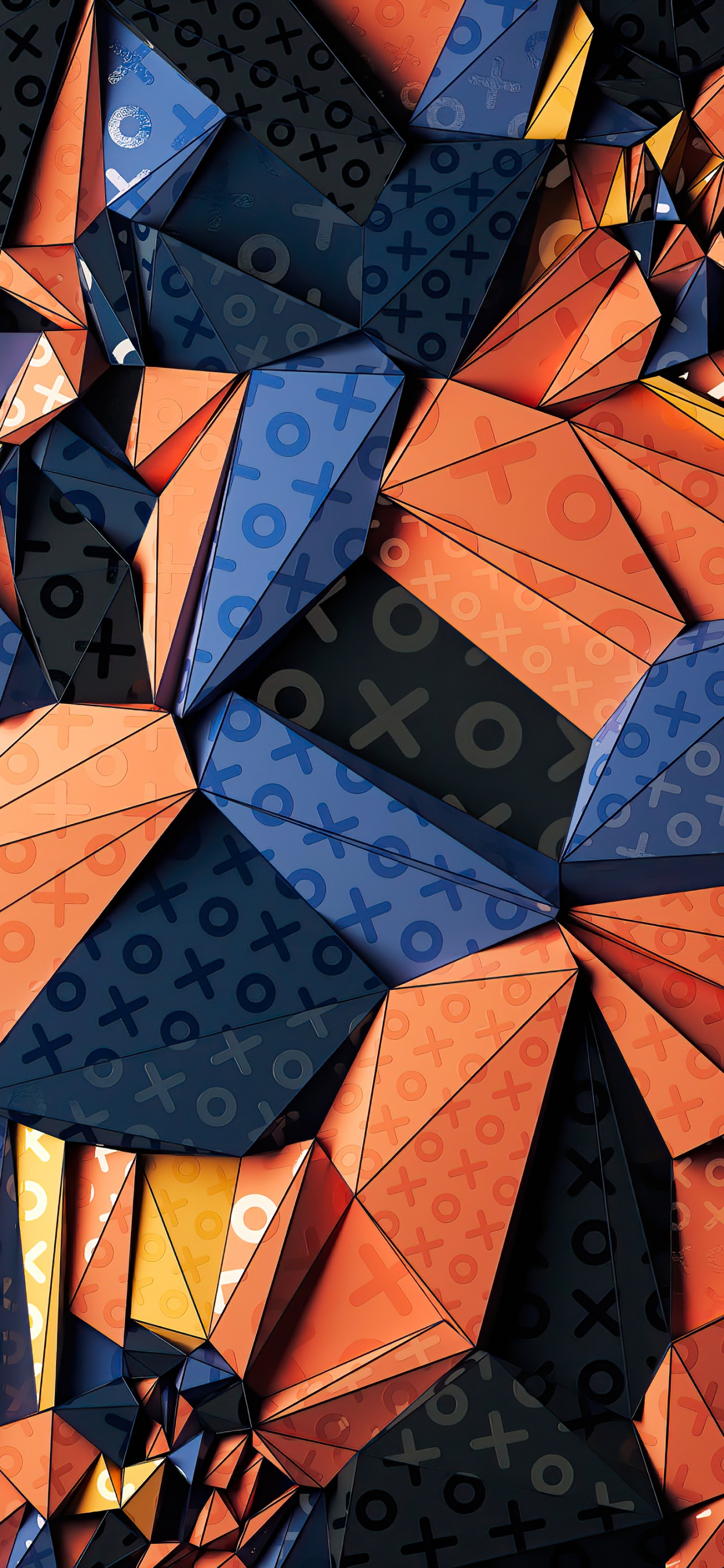 Обои треугольник, графический дизайн, красочность, лазурный, ткань в разрешении 1242x2688