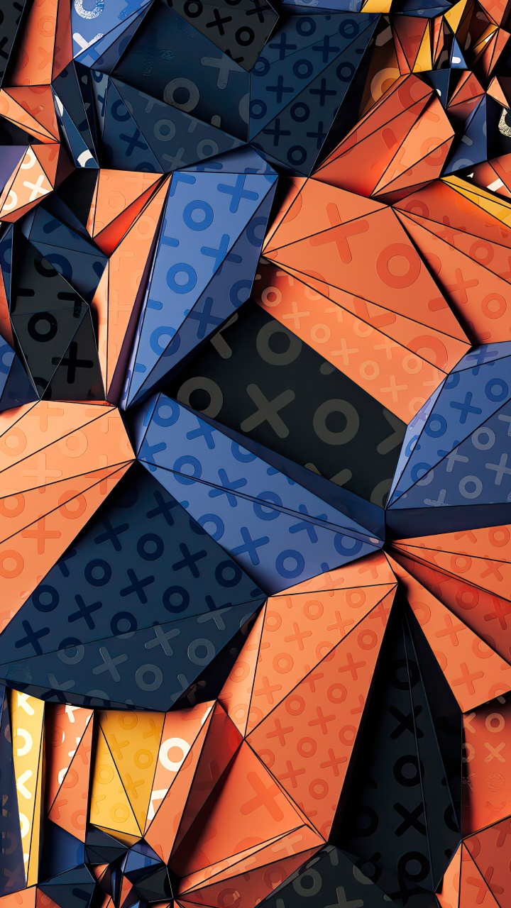 Обои треугольник, графический дизайн, красочность, лазурный, ткань в разрешении 720x1280