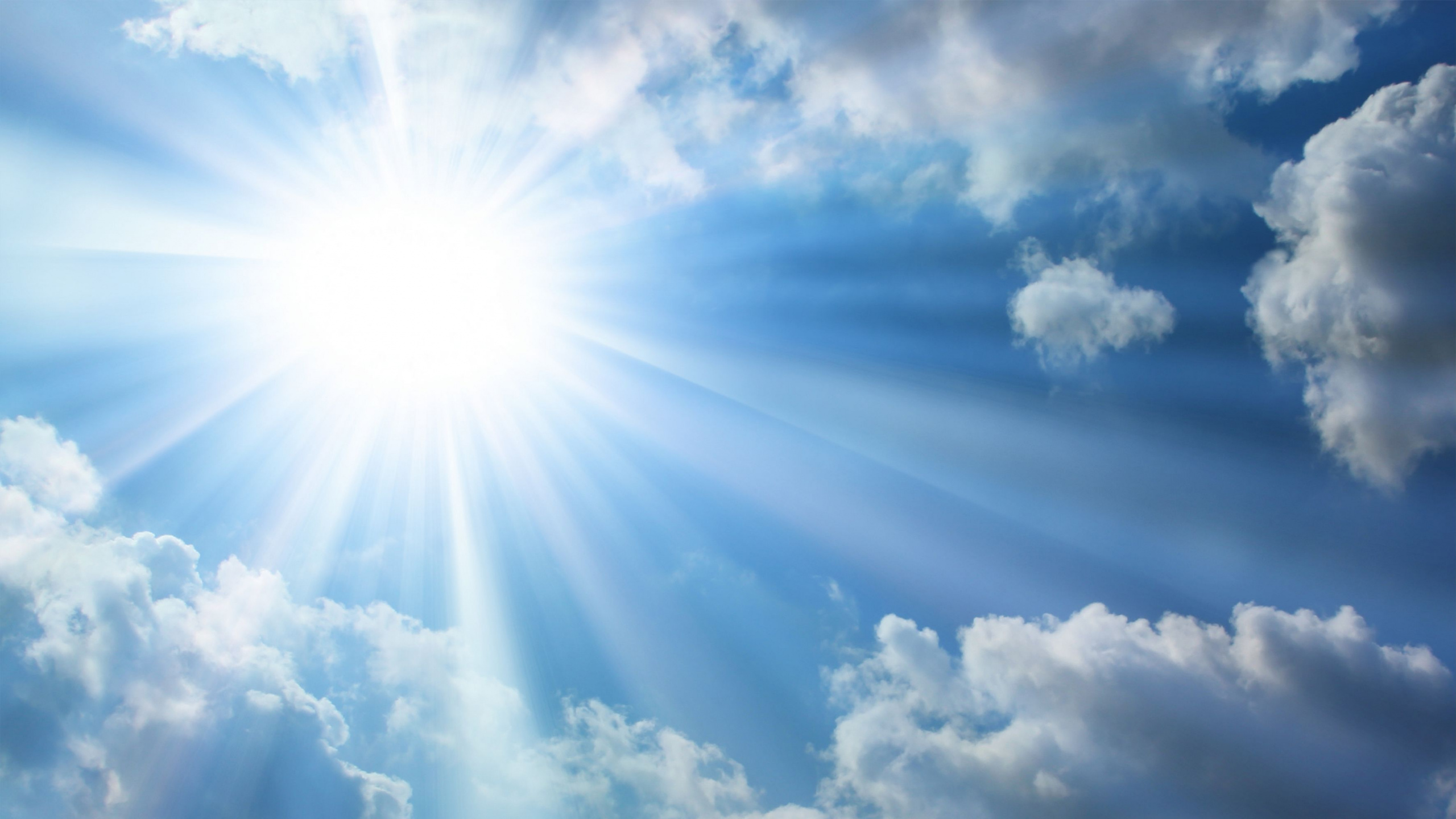 Обои облако, солнечный свет, дневное время, синий, солнце в разрешении 2560x1440