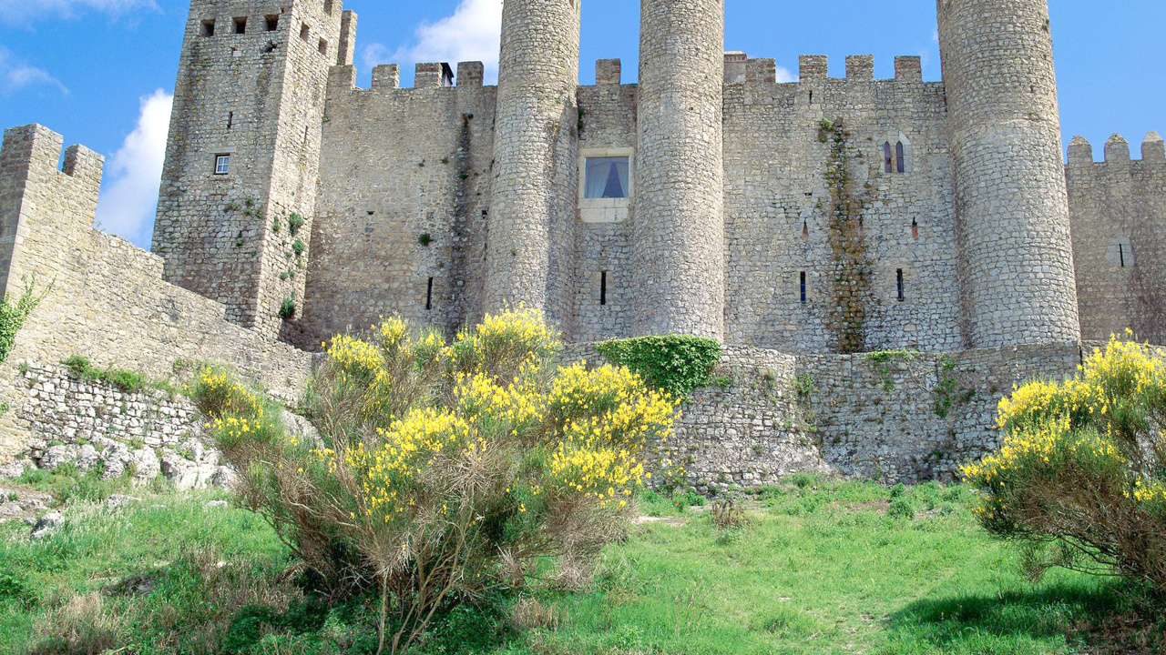 Обои замка Обидуш, Замок bidos, Отель Pousada Castelo в bidos, замок, Поузадах-де-Португалия в разрешении 1280x720