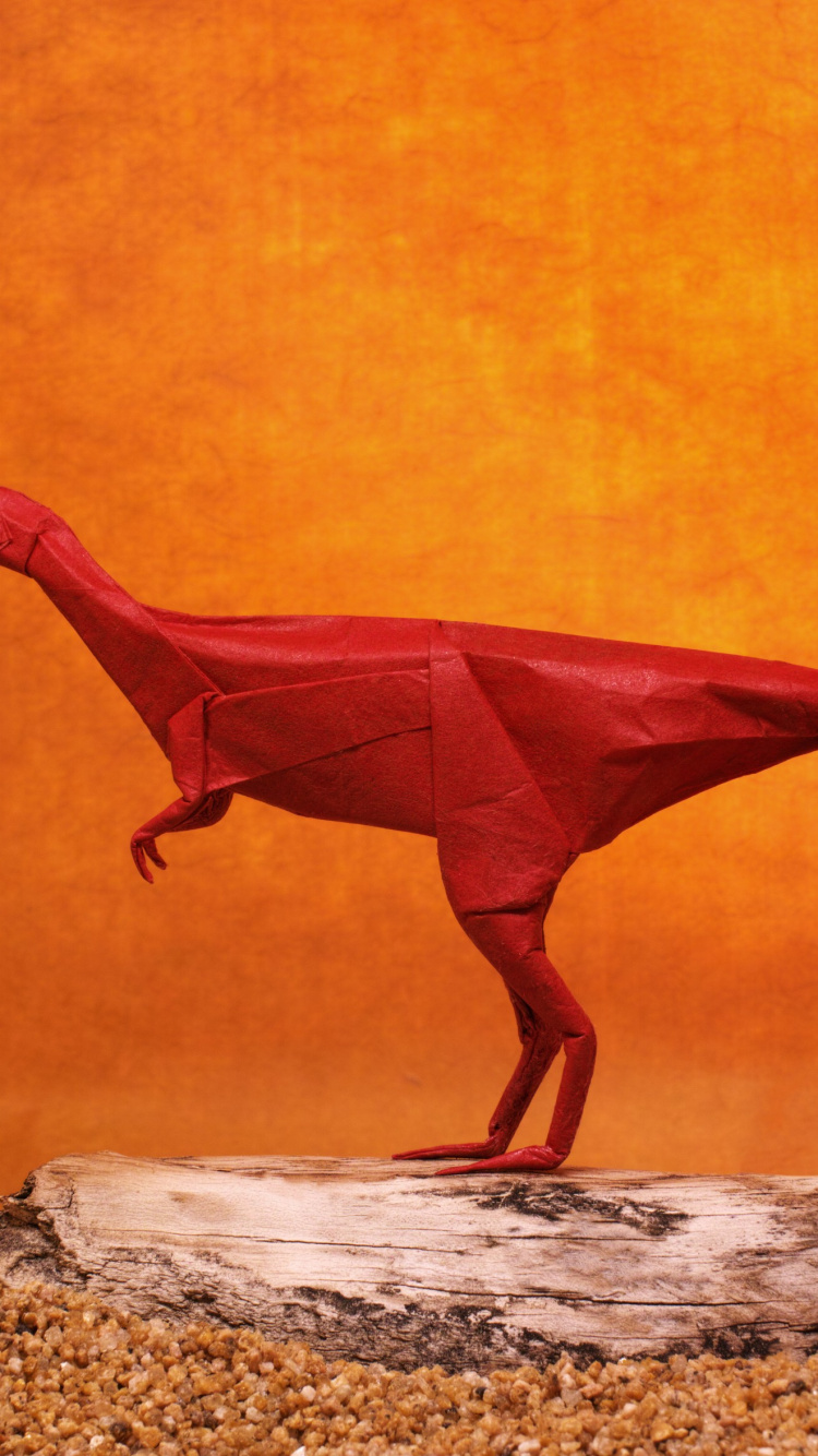 Обои вымирание, Целофизиса, Динозавр Оригами, бумага, тираннозавр в разрешении 750x1334