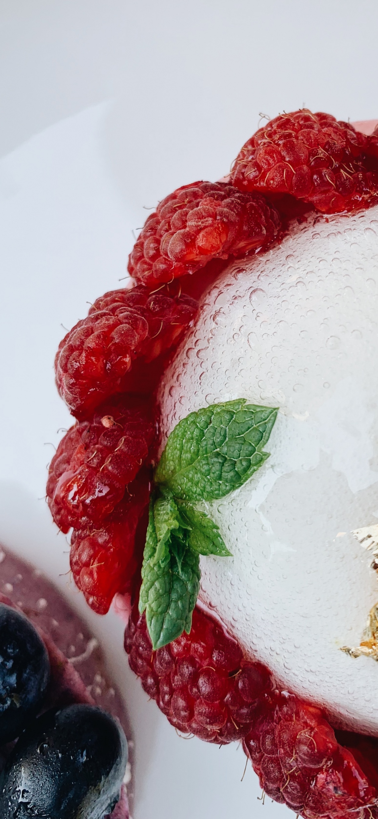 Обои ягоды, замороженный йогурт, панна котта, фрукты, Frache преступления в разрешении 1242x2688