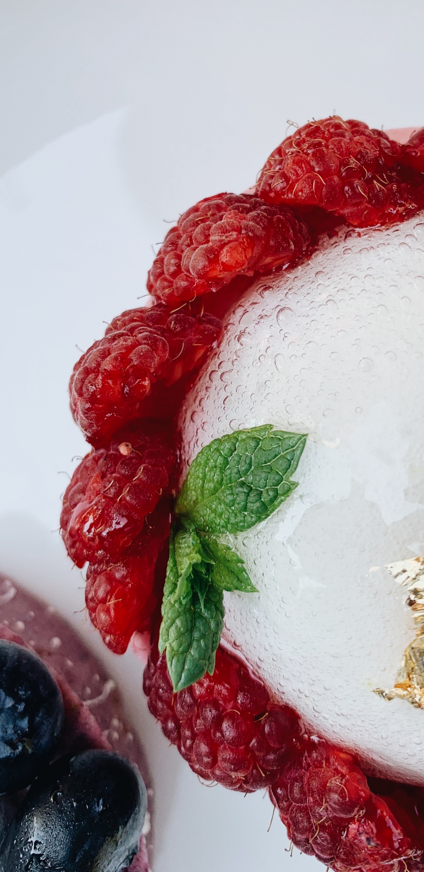 Обои ягоды, замороженный йогурт, панна котта, фрукты, Frache преступления в разрешении 1440x2960