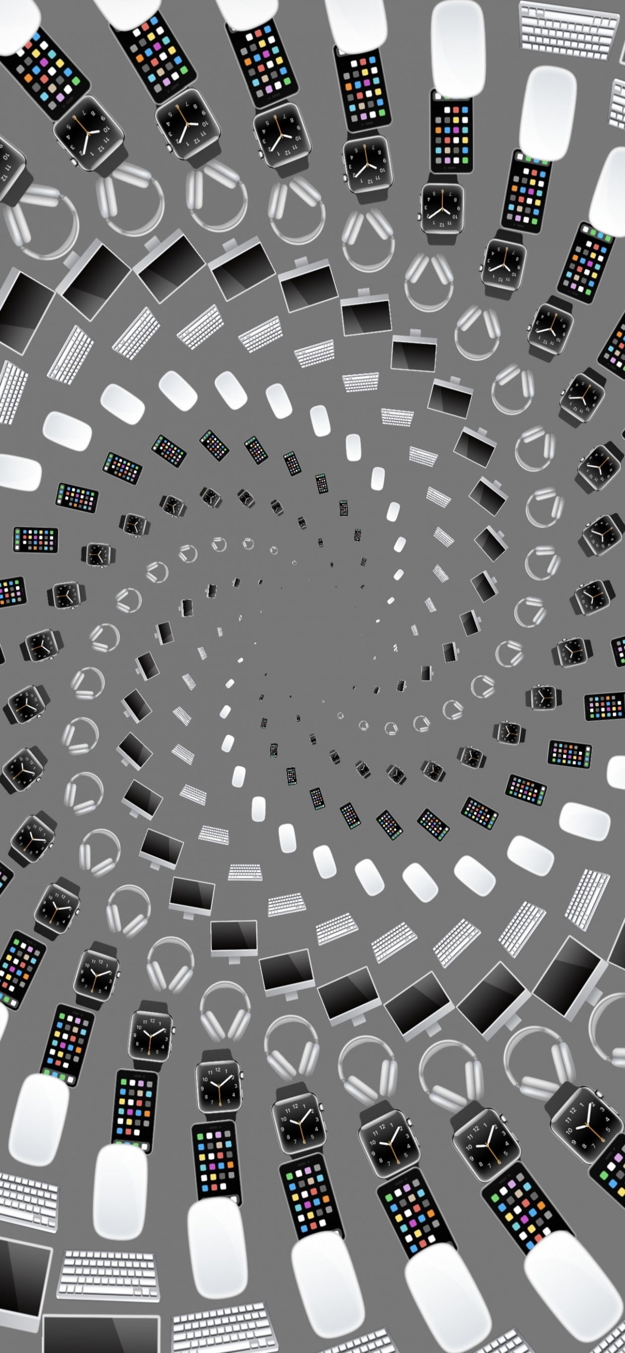 Обои узор, арт, материальное свойство, монохромный, круг в разрешении 1242x2688