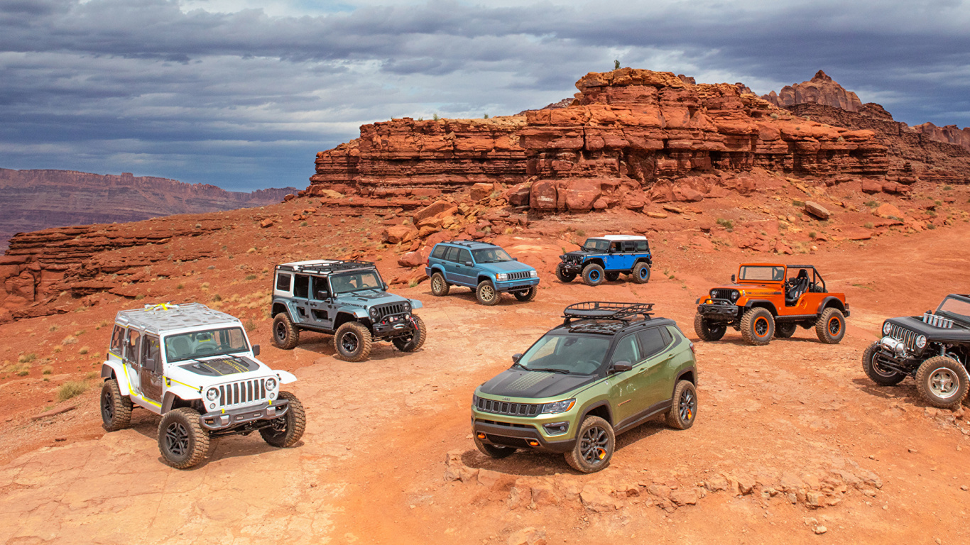 Обои джип, Офф-роуд, Моав Пасха Джип-Сафари, авто, рок в разрешении 1366x768