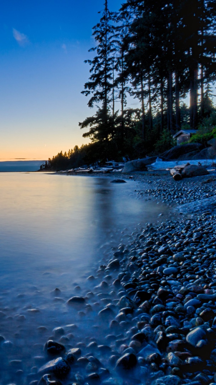 Обои природа, вода, берег, море, горизонт в разрешении 720x1280