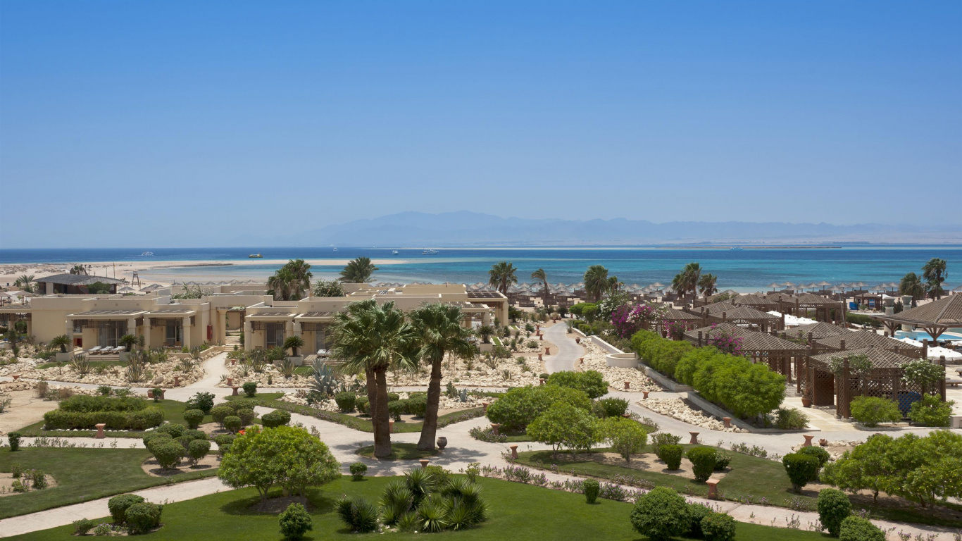 Обои Шератон Сома Бэй Резорт, пляж, Отели Sheraton и курортов, прибежище, море в разрешении 1366x768