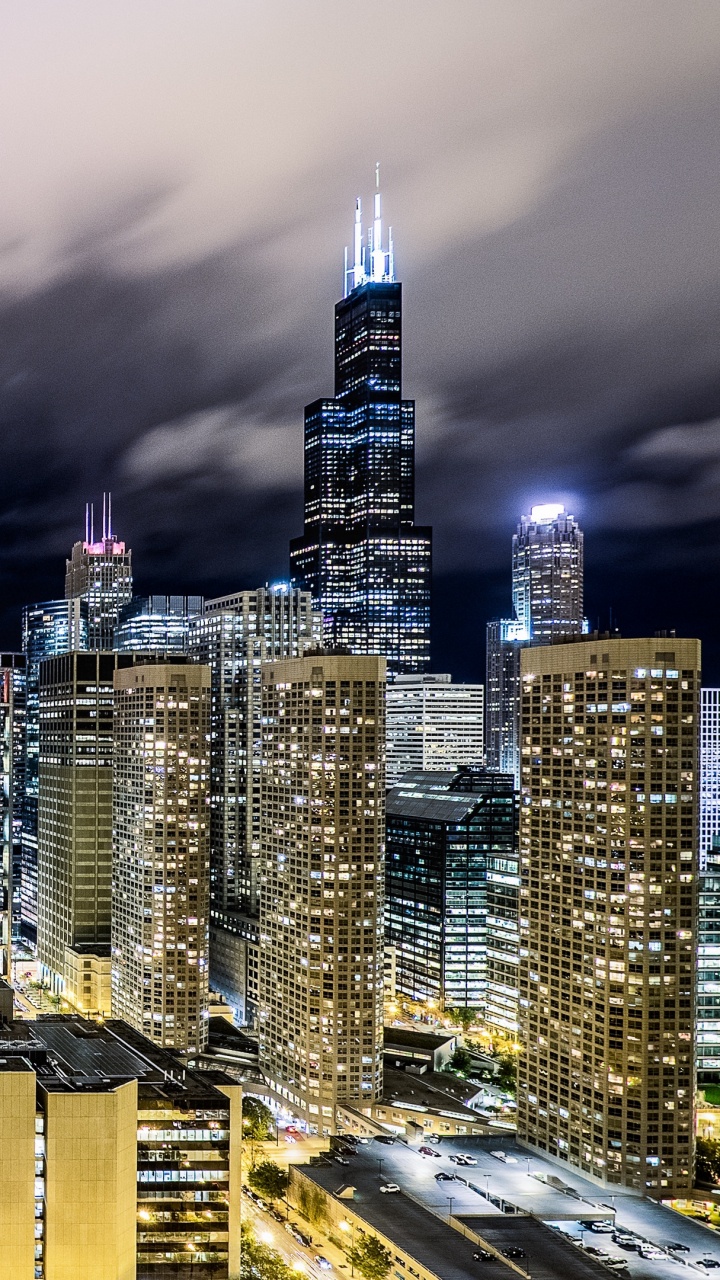 Обои город, городской пейзаж, городской район, метрополия, небоскреб в разрешении 720x1280