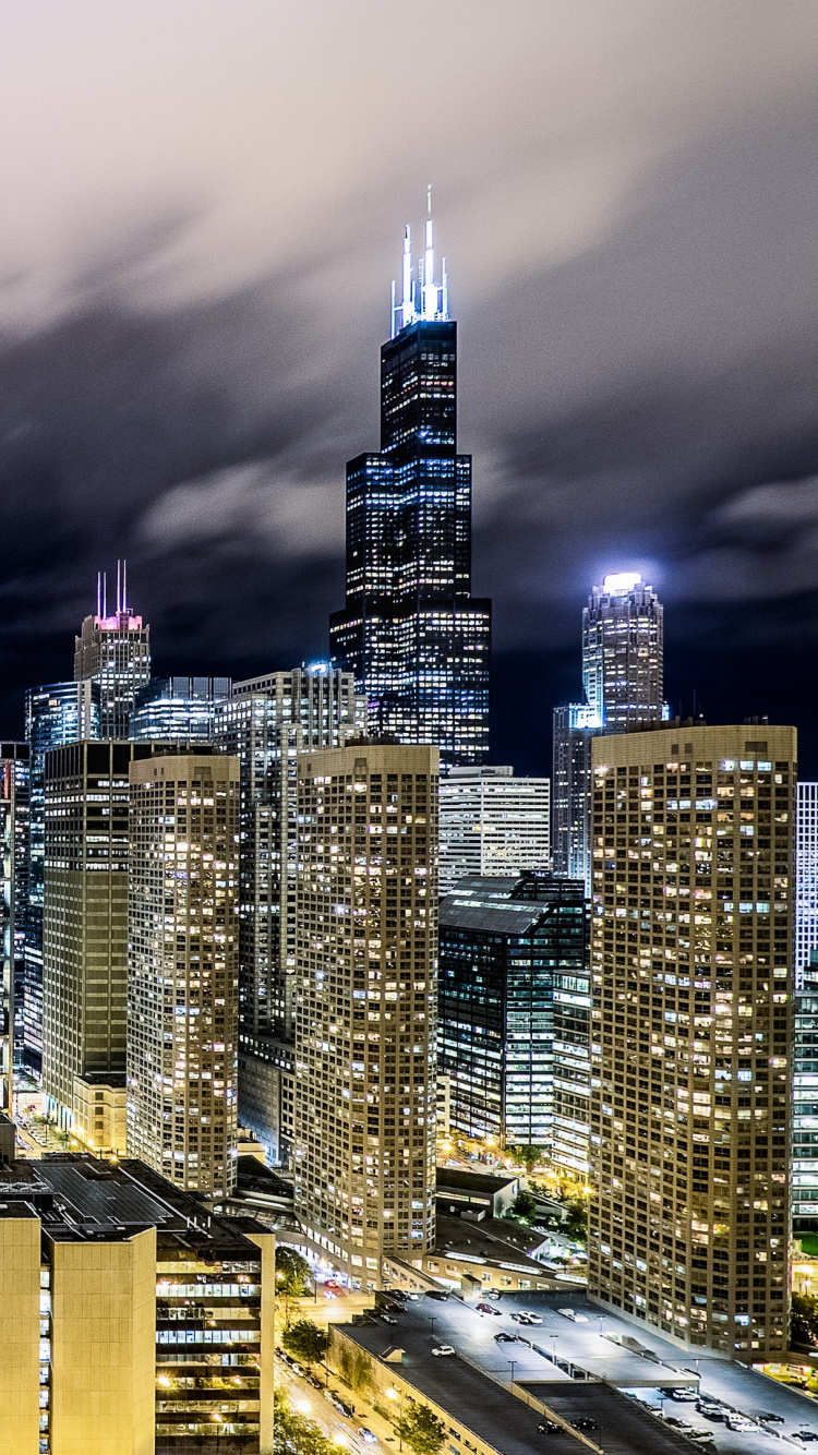 Обои город, городской пейзаж, городской район, метрополия, небоскреб в разрешении 750x1334