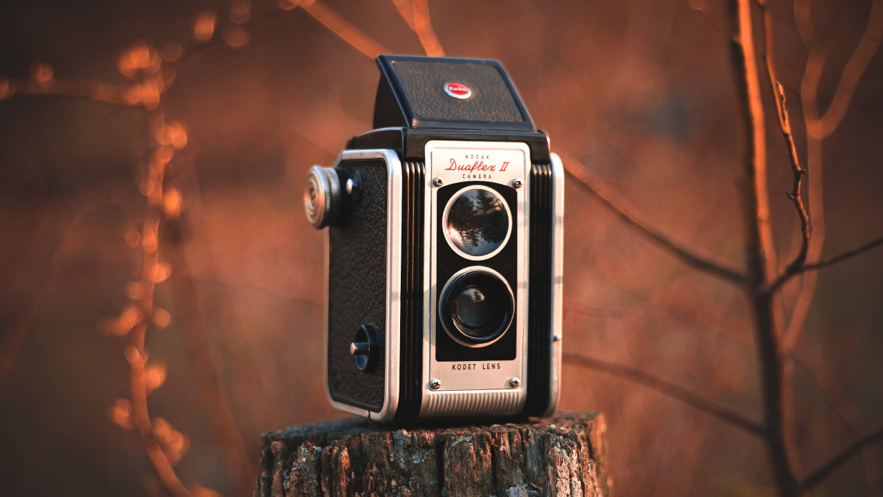 Обои камера, оптика камеры, дерево, древесина, цифровой фотоаппарат в разрешении 1280x720