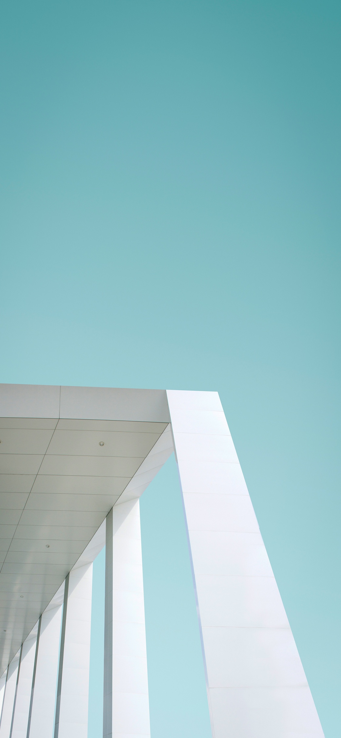 Обои архитектура, угол, здание, лазурный, прямоугольник в разрешении 1125x2436