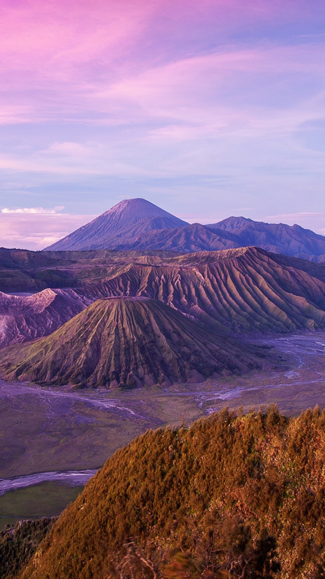 Обои Гора Бромо, Иджен, вулкан, гора, нагорье в разрешении 1080x1920
