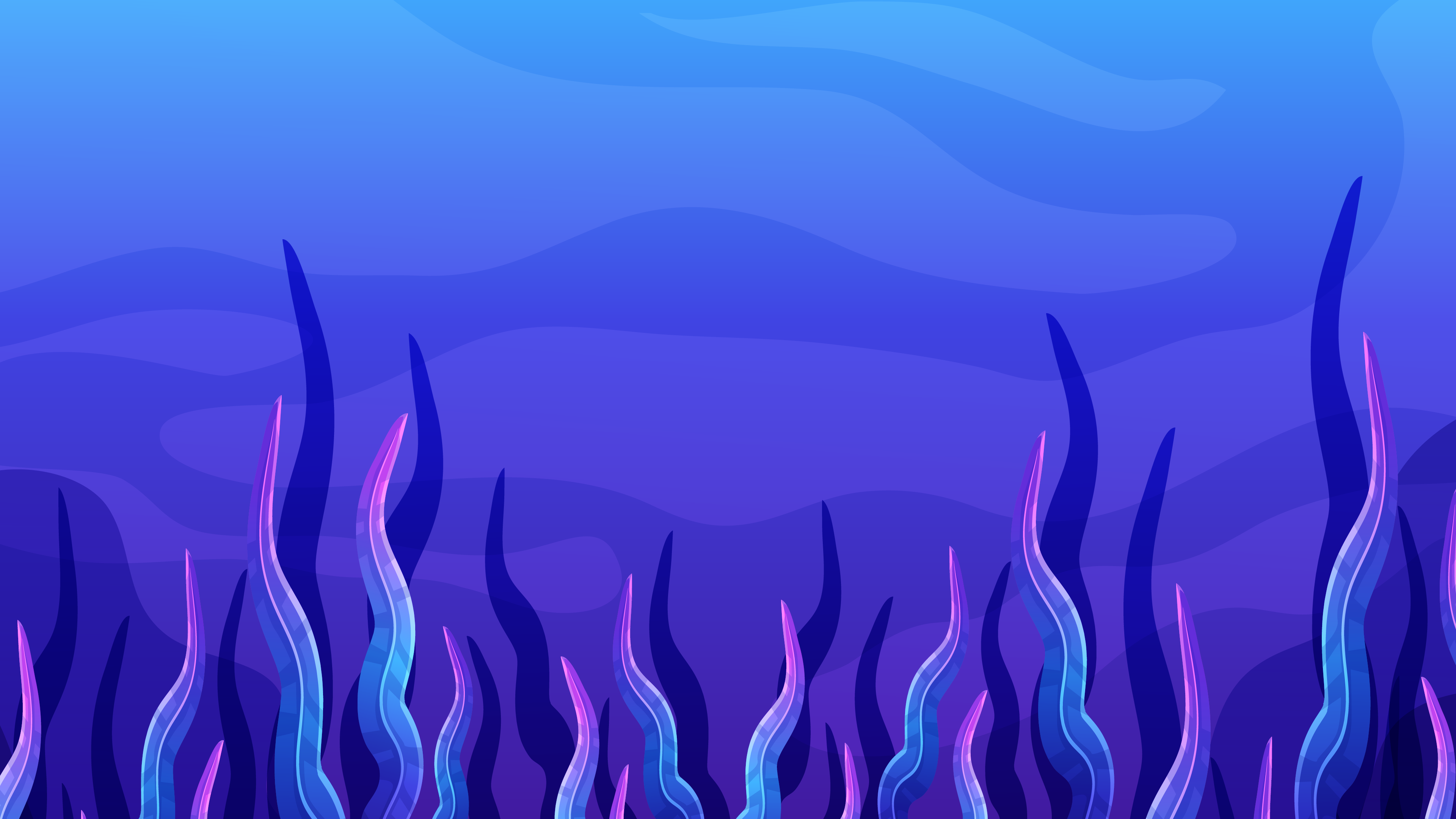 Обои пурпур, лазурный, синий, ботаники, растительность в разрешении 3840x2160