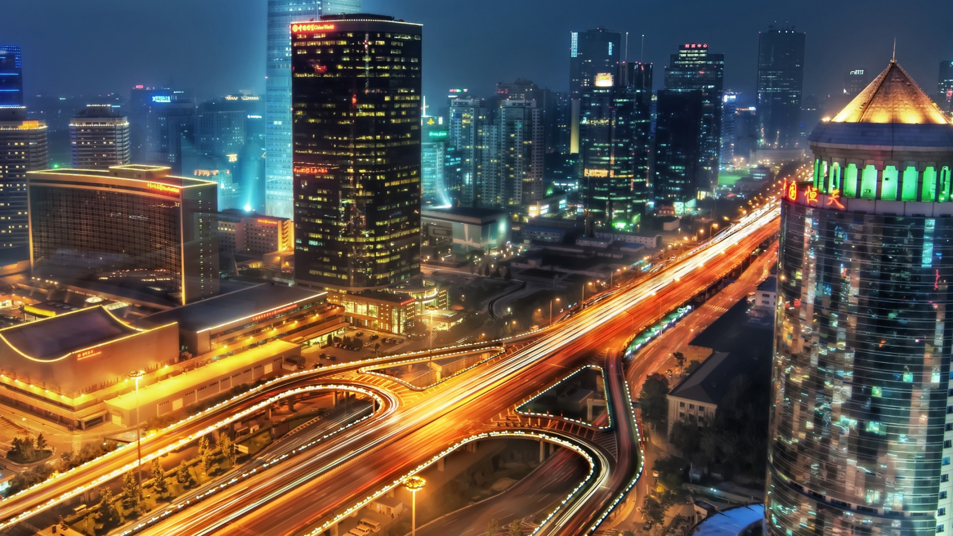 Обои городской пейзаж, город, метрополия, городской район, небоскреб в разрешении 1920x1080