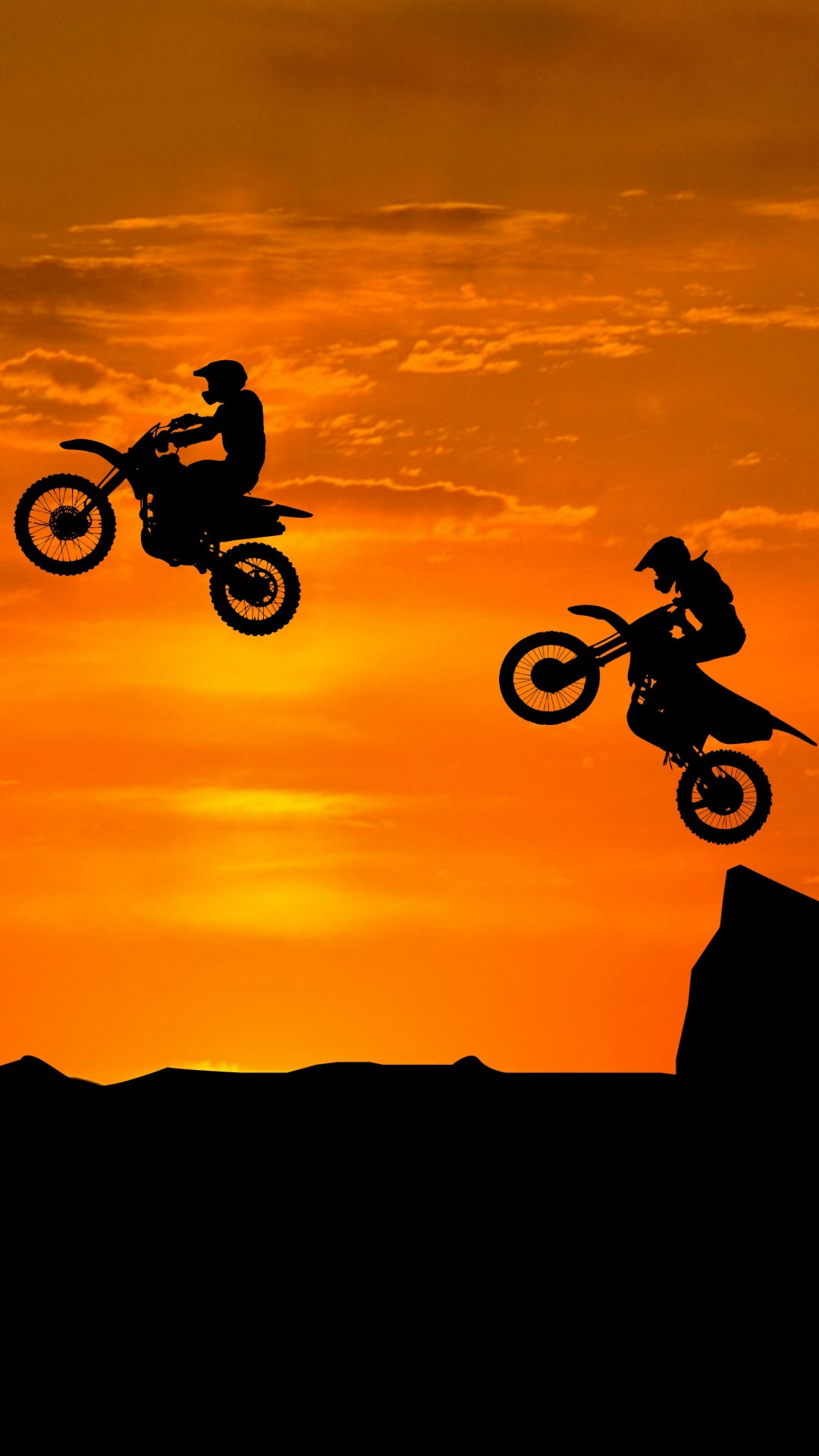 Обои Фристайл мотокросс, мотокросс, экстремальный вид спорта, гонки на мотоциклах, каскадер в разрешении 1080x1920