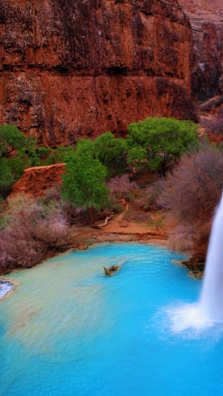 Обои большой каньон, супай, водопад, водоем, гидроресурсы в разрешении 720x1280