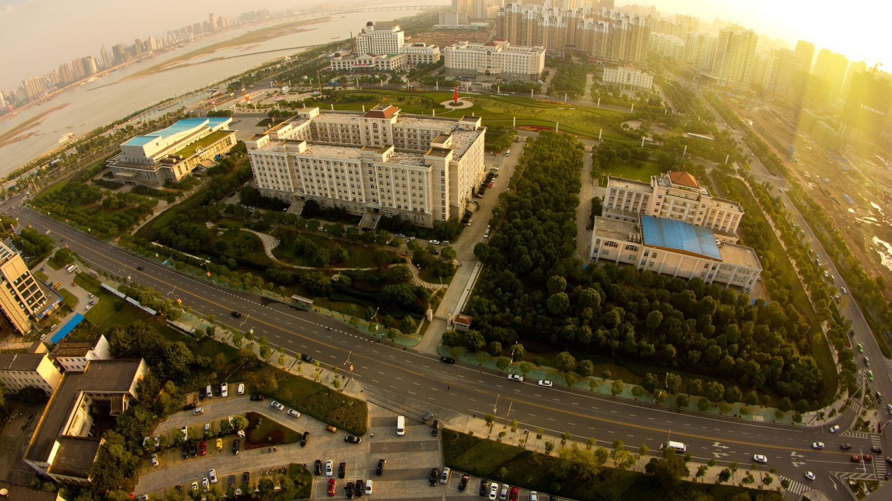 Обои городской район, город, городской дизайн, аэрофотосъемка, столичная область в разрешении 1280x720