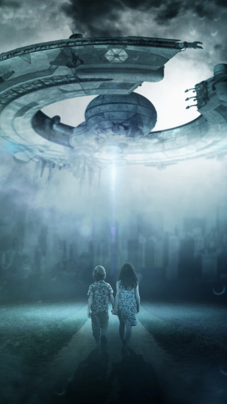 Обои внеземная жизнь, темнота, иллюстрация, космос, арт в разрешении 750x1334