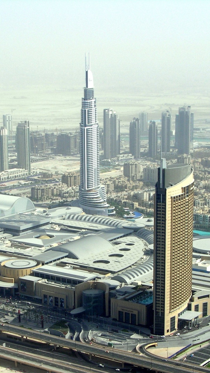Обои Дубай Молл, здание, городской пейзаж, городской район, город в разрешении 720x1280