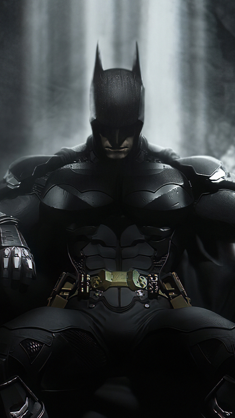 Обои Бэтмен, цифровое искусство, супергерой, темнота, Лига справедливости в разрешении 750x1334