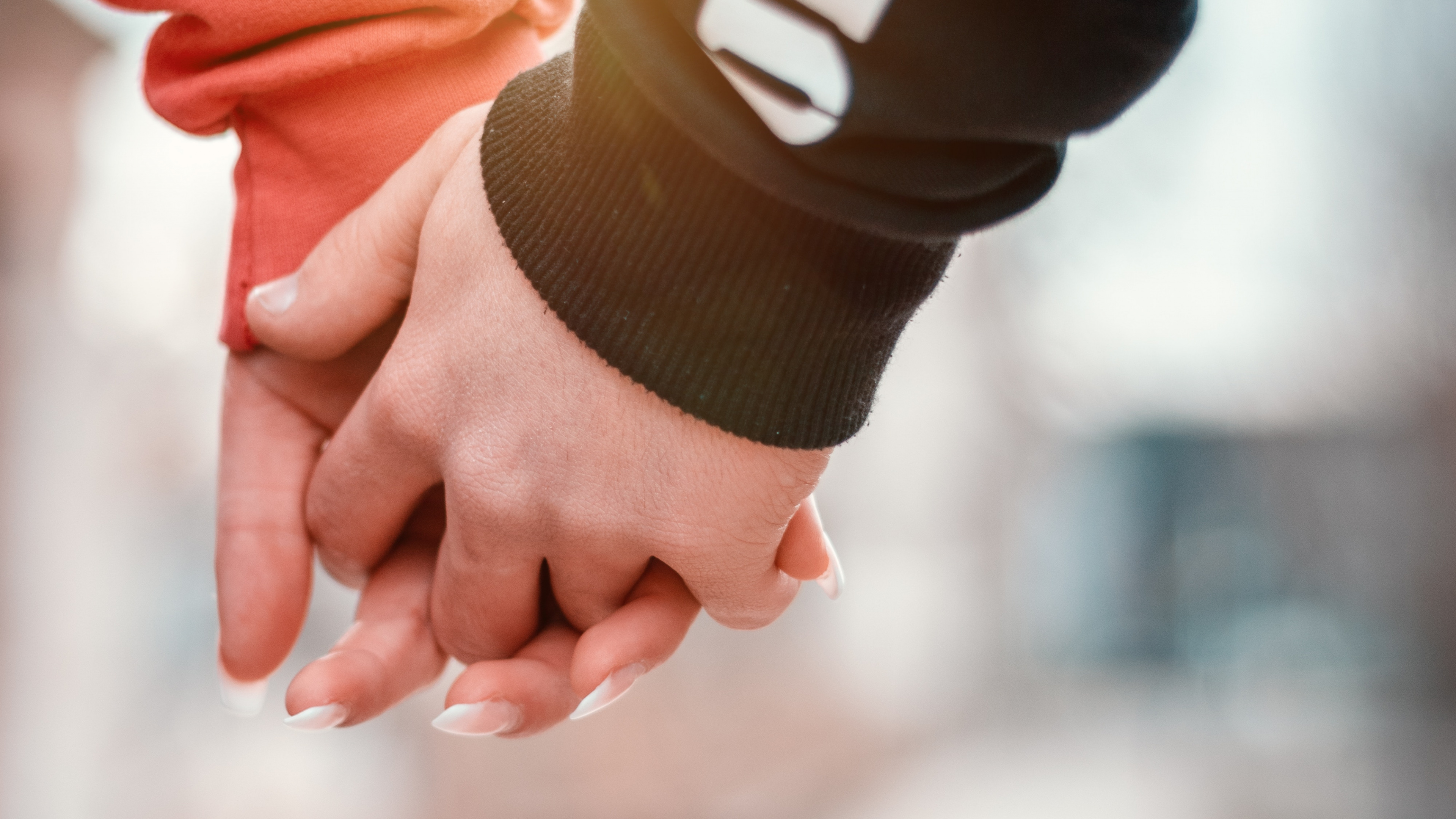 Обои роман, держась за руки, пара, палец, рука в разрешении 3840x2160