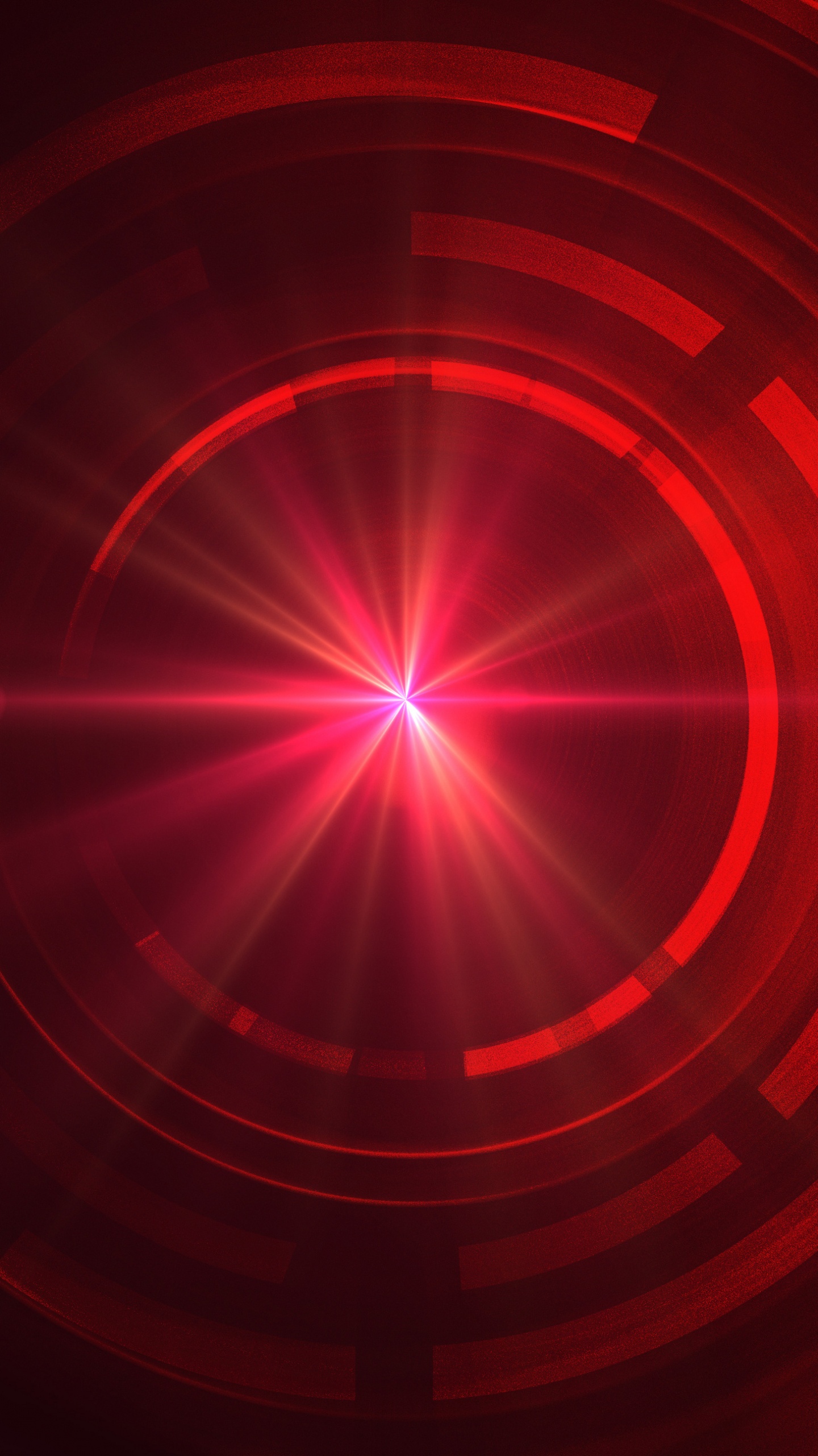 Обои блик, красный цвет, свет, круг, технологии в разрешении 1440x2560