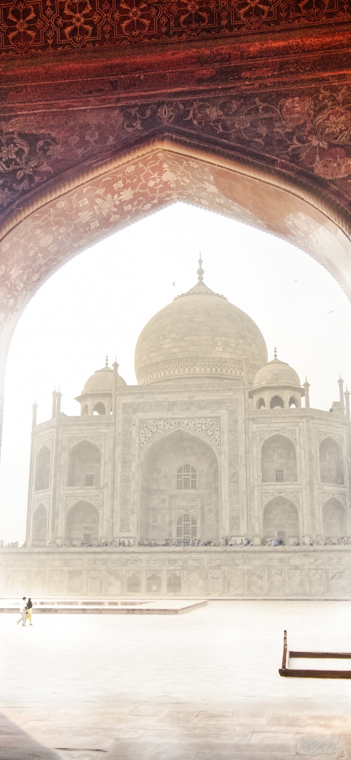 Обои Тадж-Махал, арка, здание, историческое место, столбец в разрешении 1125x2436