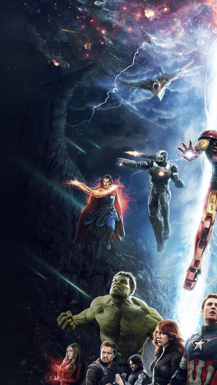 Обои мститель, мстители, marvel, темнота, космос в разрешении 720x1280