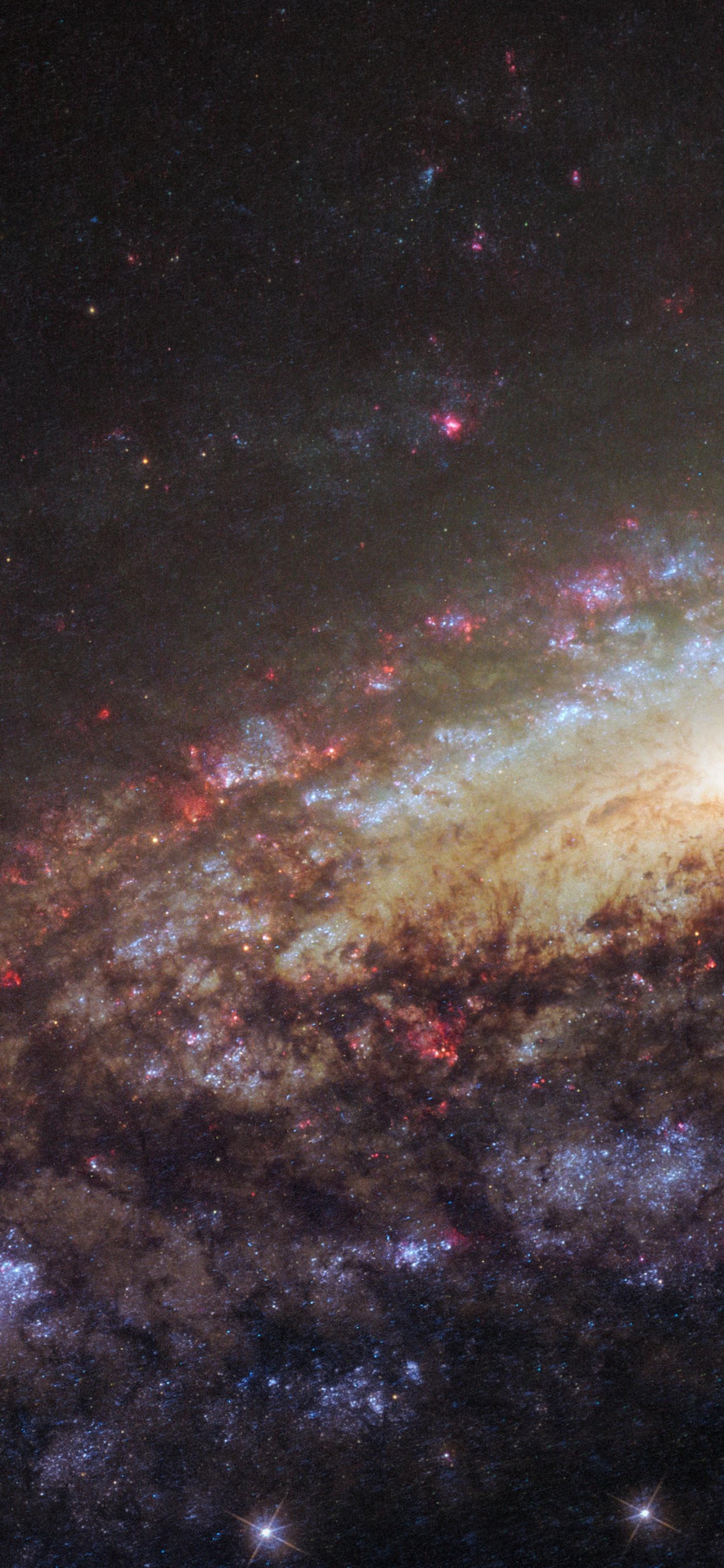 Обои Галактика, космический телескоп Хаббл, спиральная Галактика, Млечный Путь, Или NGC 7331 в разрешении 1242x2688