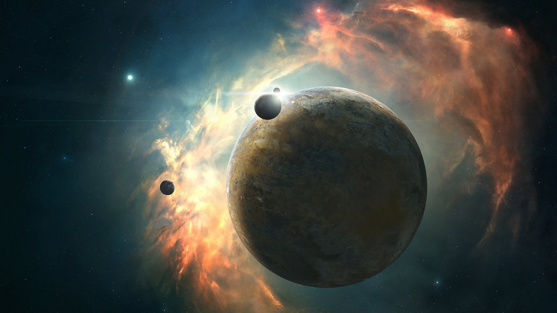 Обои земля, планета, звезда, космическое пространство, астрономический объект в разрешении 1920x1080