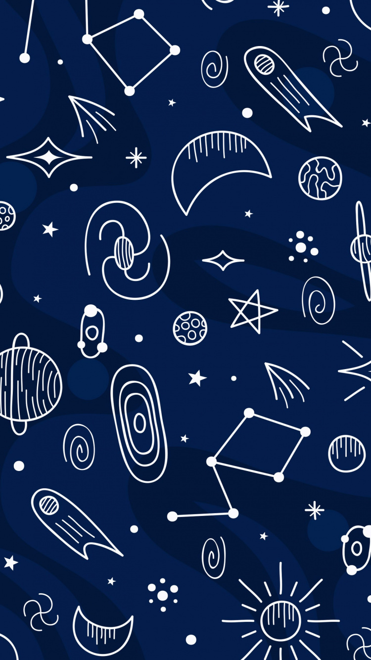 Обои узор, графический дизайн, лазурный, круг, электрик в разрешении 750x1334