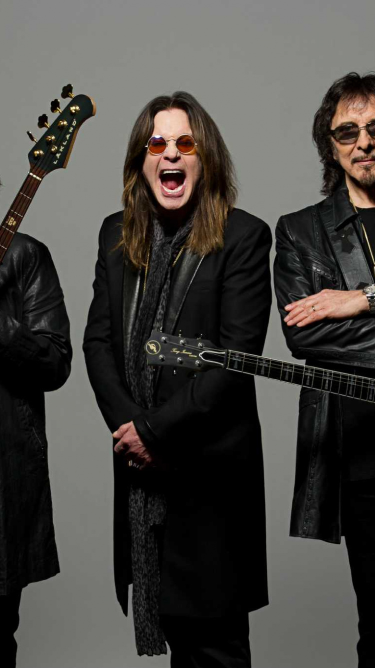 Обои Оззи Осборн, Тони Айомми, Гизер Батлер, Блэк Саббат, музыкант в разрешении 750x1334