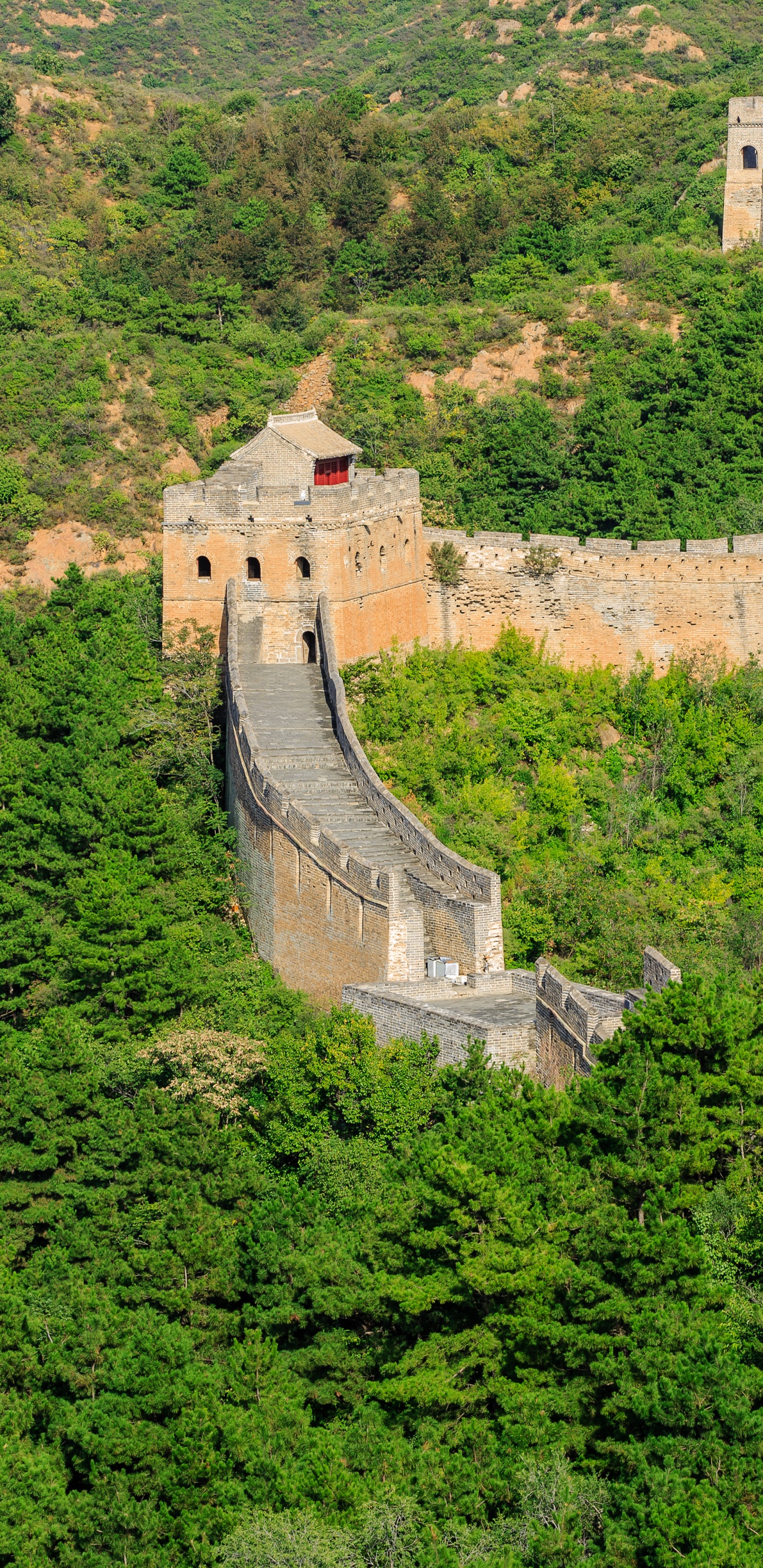 Обои Великой Китайской стены jinshanling, великая Китайская стена, Jinshanling, ориентир, фортификация в разрешении 1440x2960