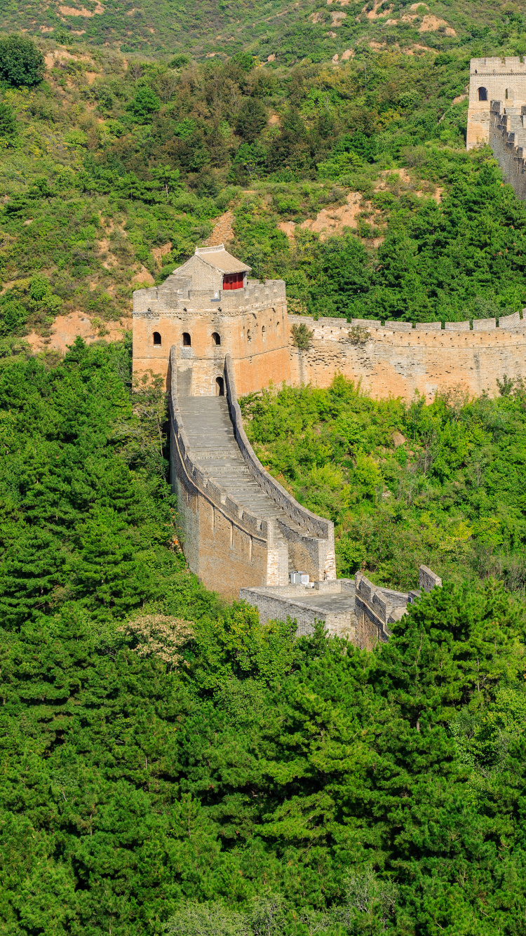 Обои Великой Китайской стены jinshanling, великая Китайская стена, Jinshanling, ориентир, фортификация в разрешении 750x1334