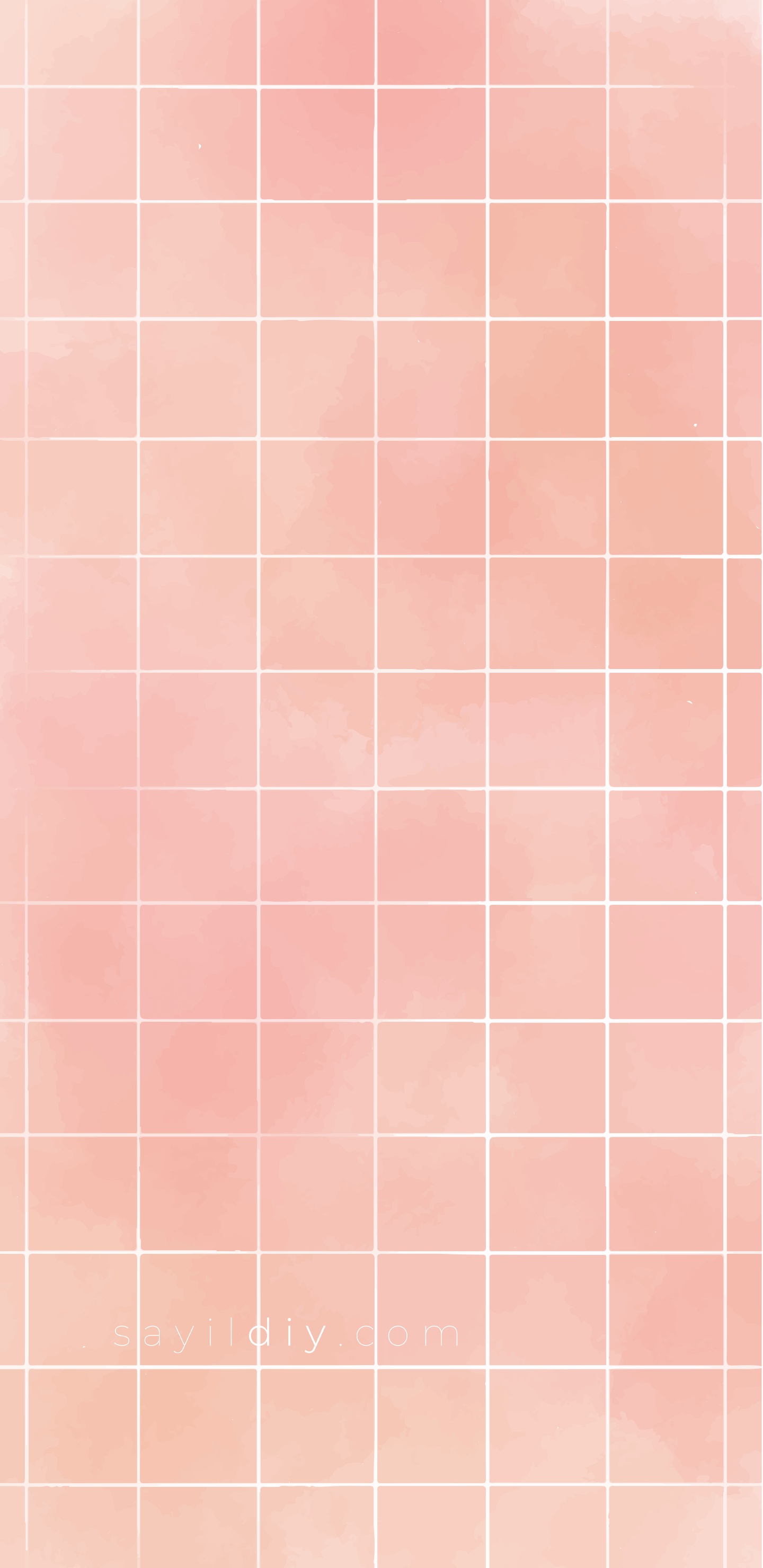 Обои плитка, красочность, прямоугольник, Оранжевый цвет, розовый в разрешении 1440x2960