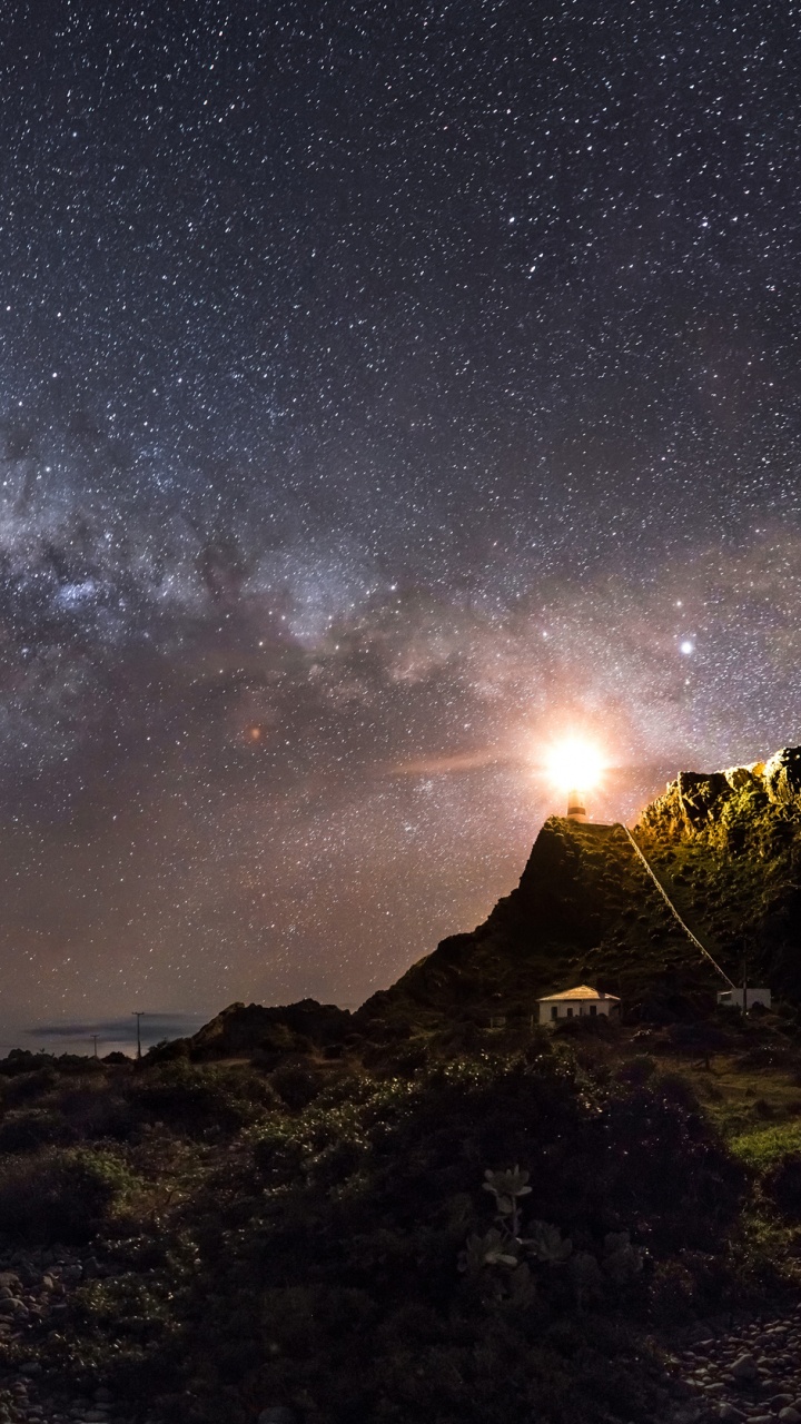 Обои звезда, Млечный Путь, Галактика, ночь, астрономический объект в разрешении 720x1280