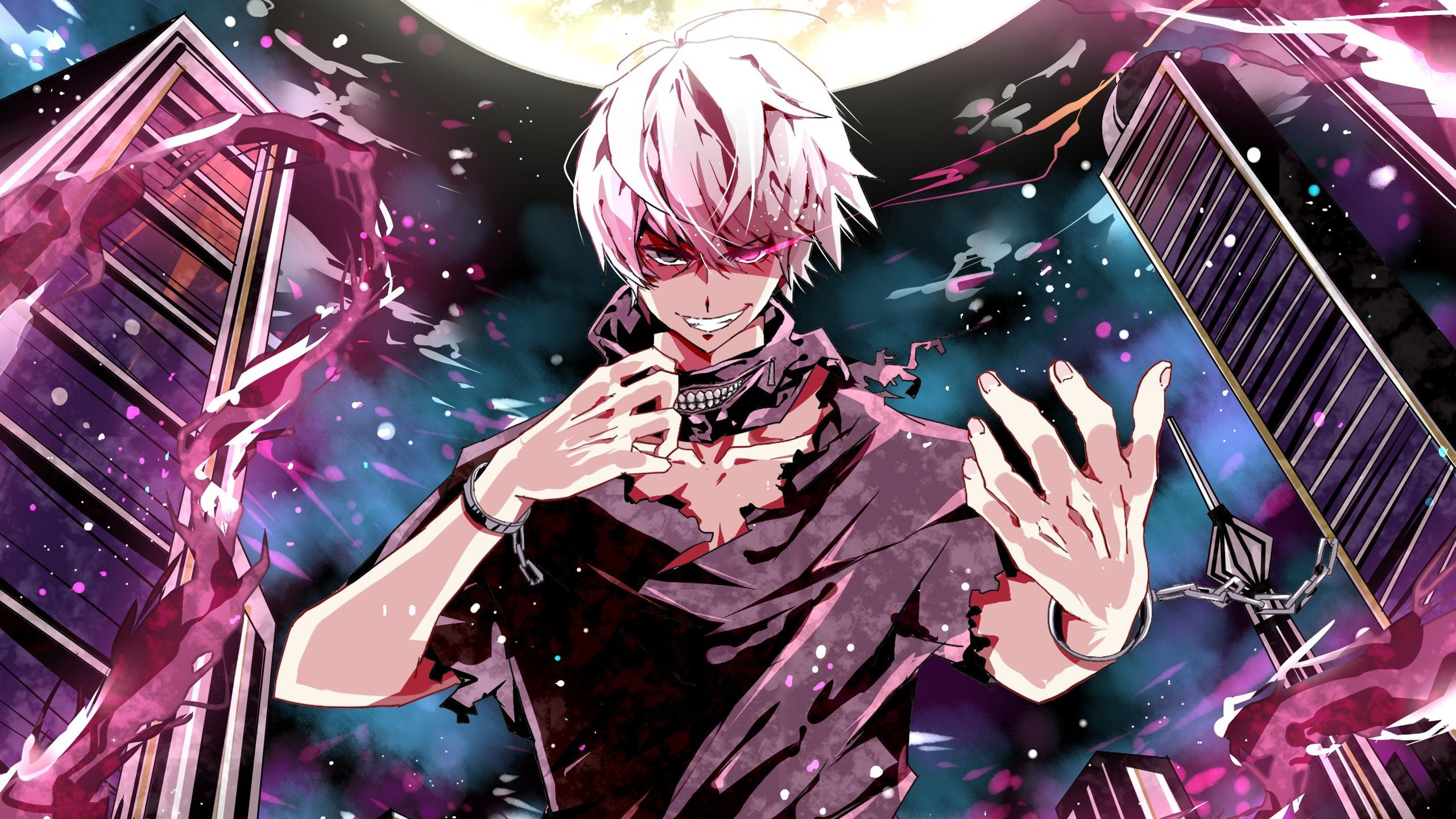 Обои Кен kaneki, Токио вурдалак, аниме, вымышленный персонаж, искусство в разрешении 2560x1440