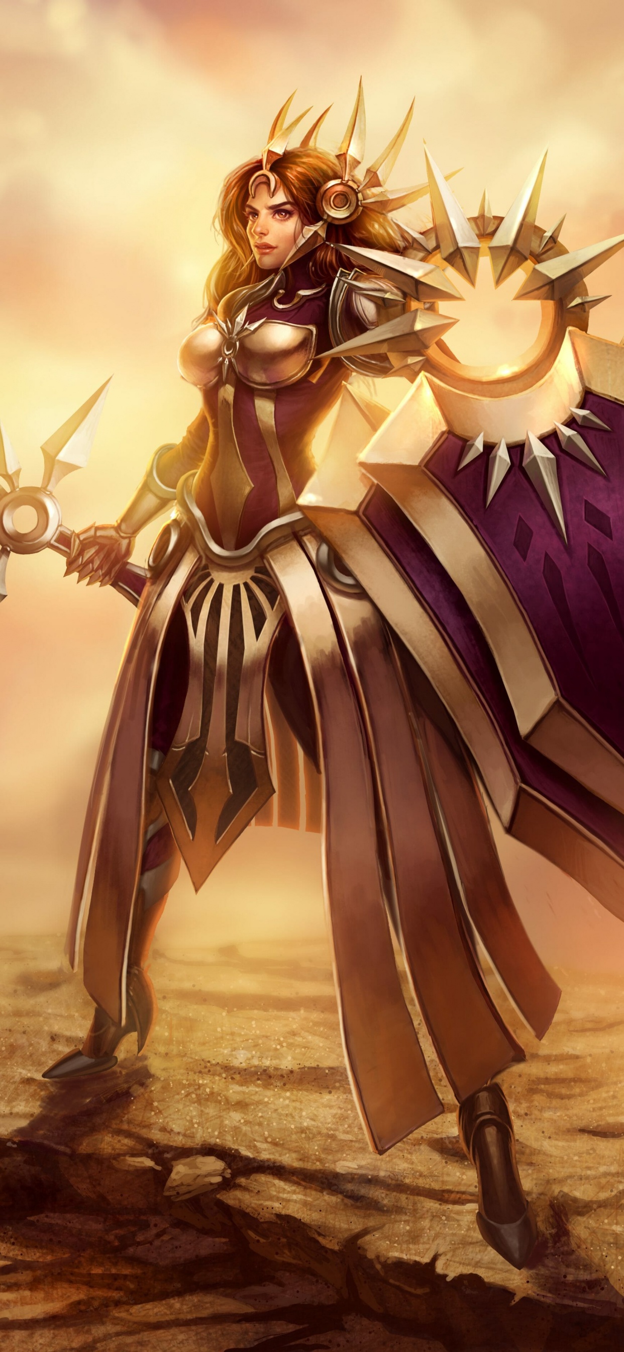 Обои Лига легенд, Уровня список, мифология, иллюстрация, военачальник в разрешении 1242x2688